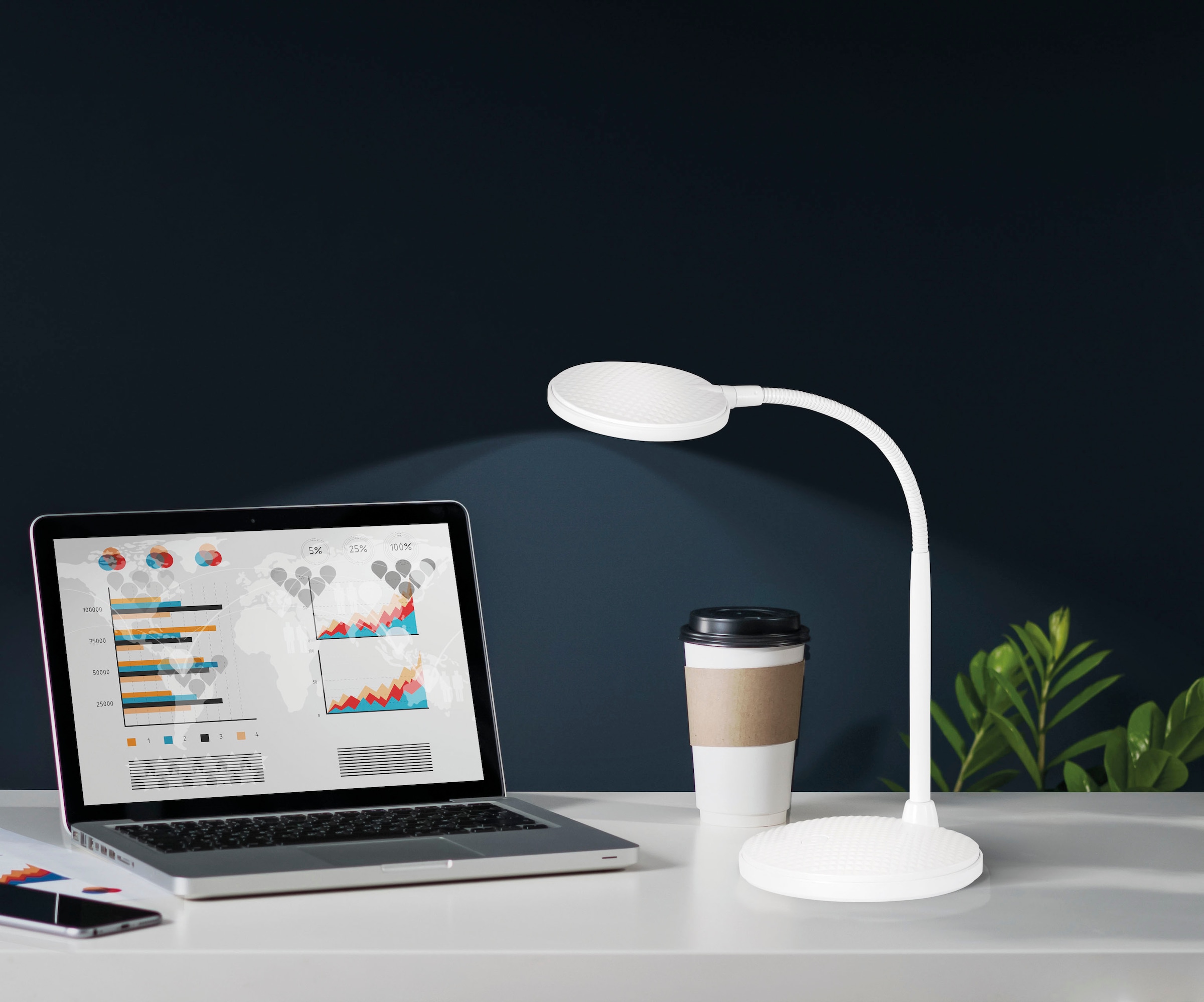 FISCHER & HONSEL Schreibtischleuchte »Work«, Leuchtmittel LED-Modul | LED fest integriert