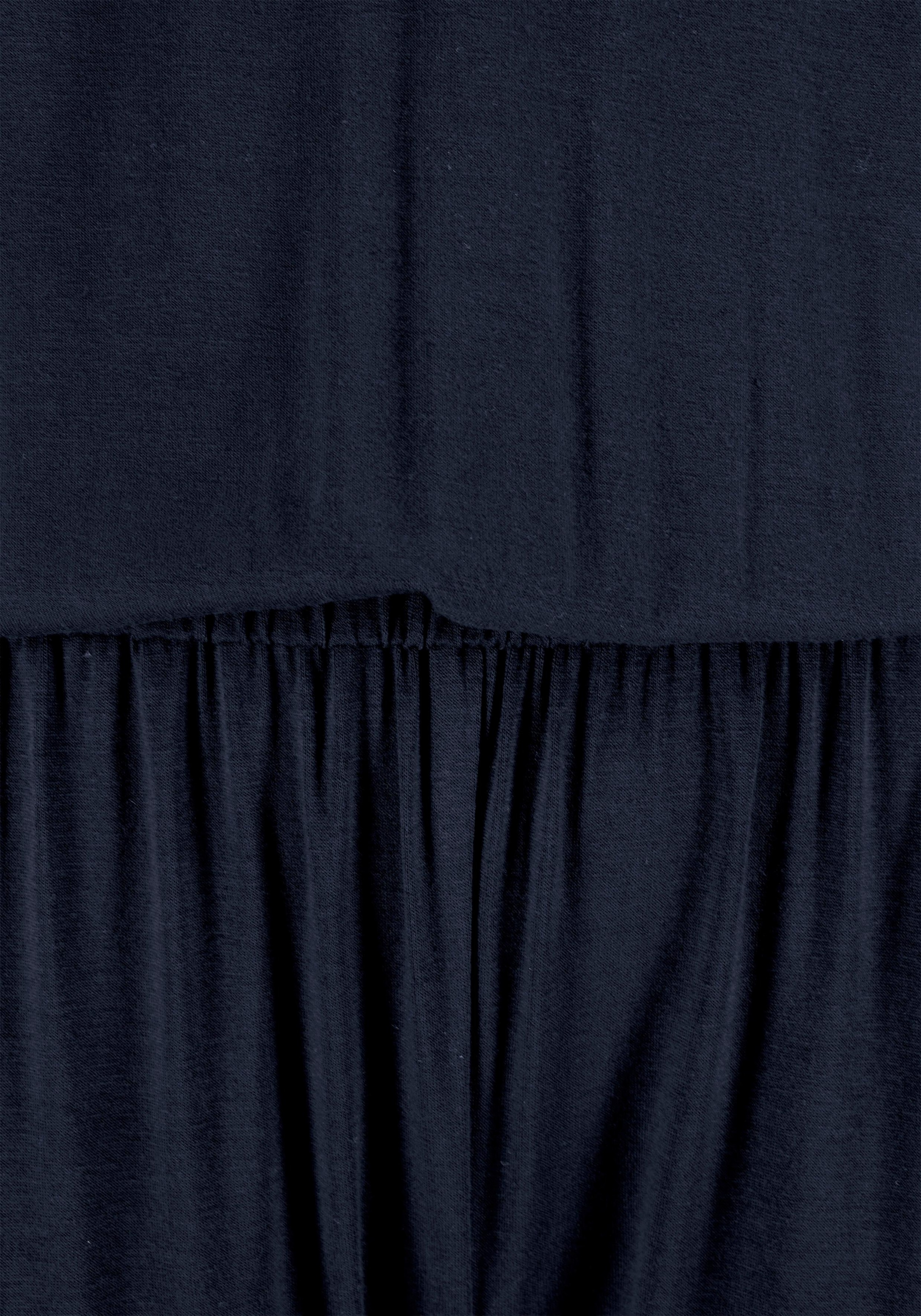 s.Oliver Overall mit verziertem Ausschnitt, elastischer Jumpsuit mit Taschen