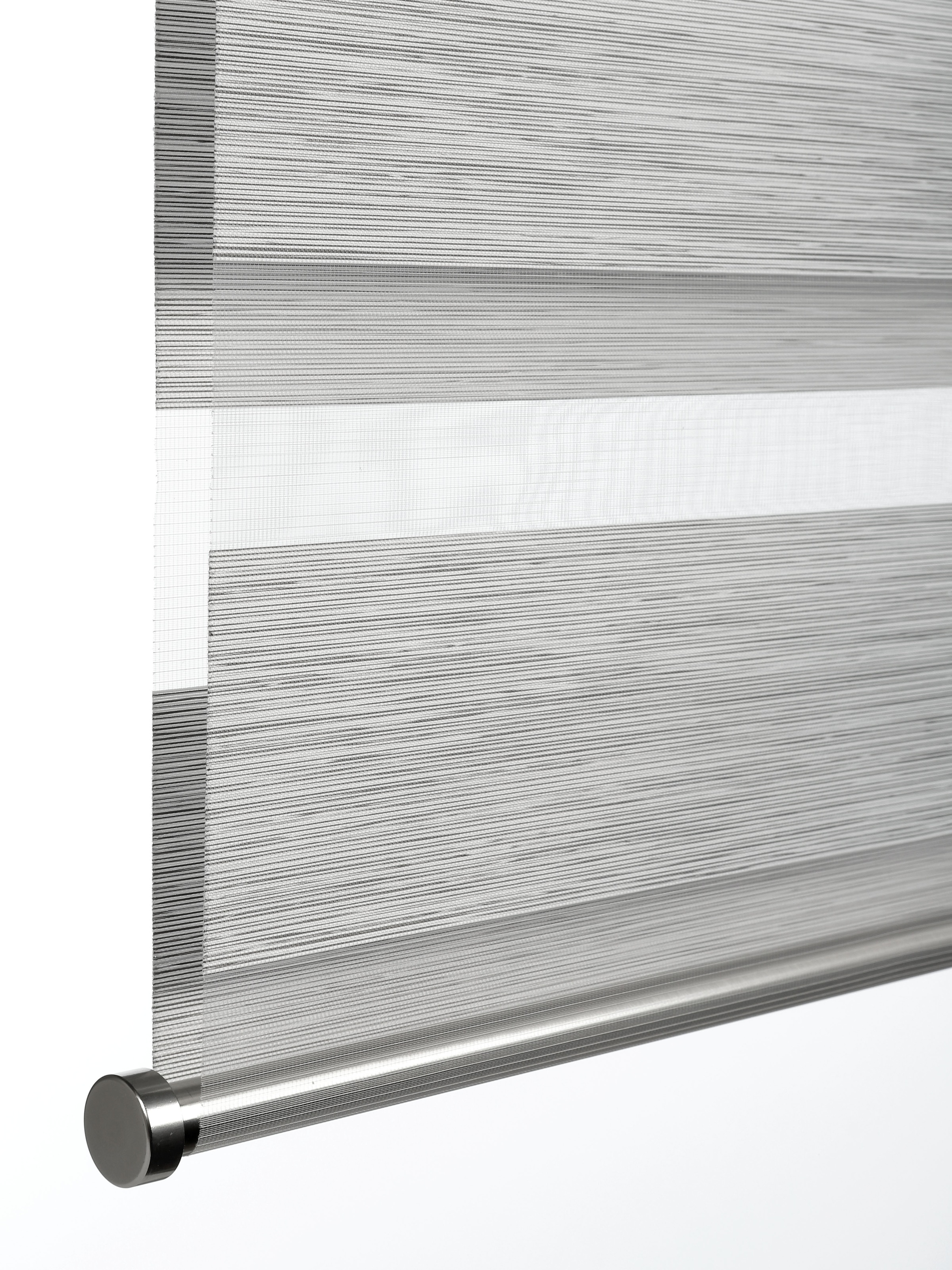 GARDINIA Doppelrollo »de luxe«, halbtransparent, Sichtschutz, mit Bohren/ohne Bohren, freihängend, hochwertiges Gesamtkonzept mit silbernen Metallkomponenten