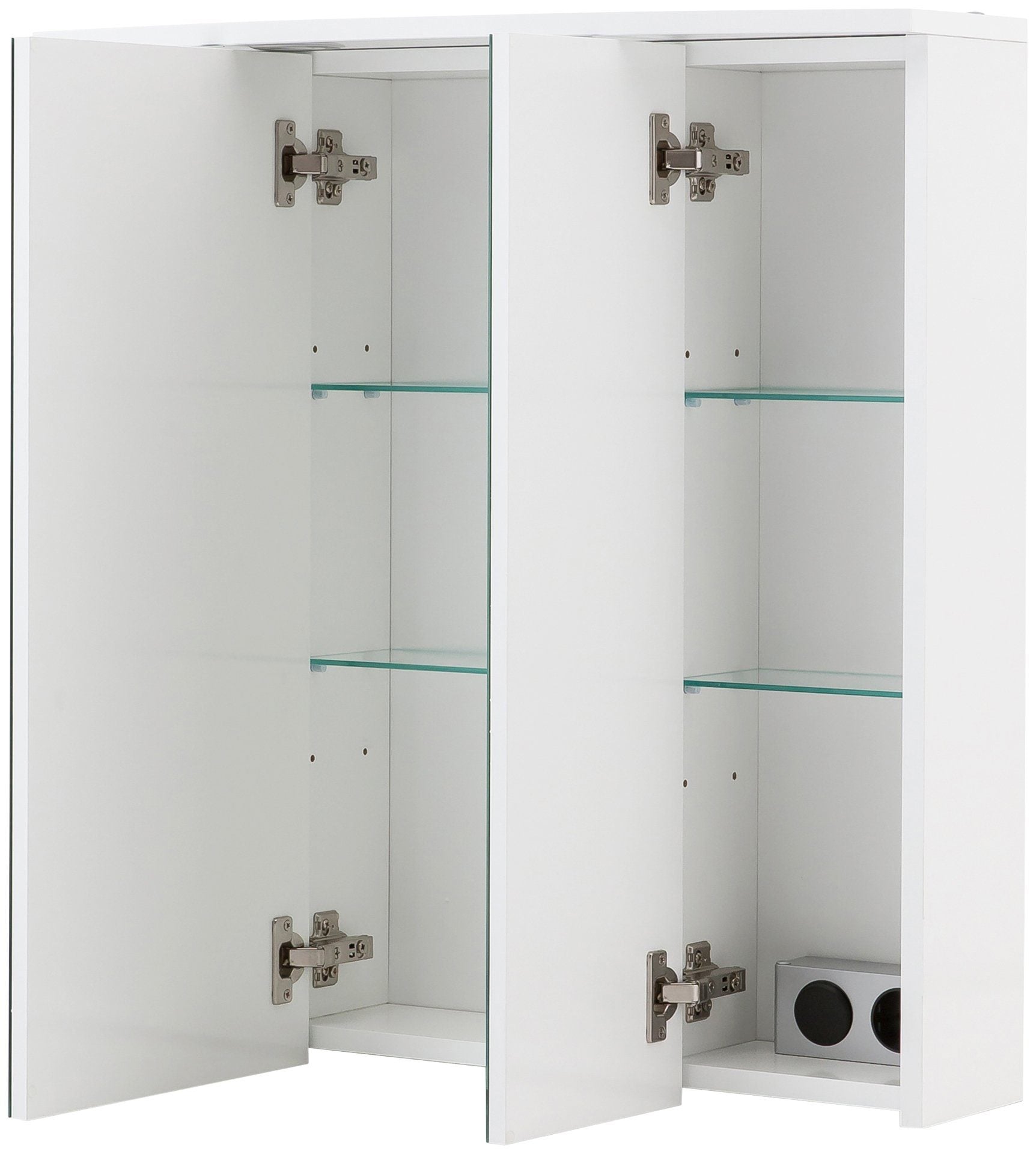 Schildmeyer Spiegelschrank »Verona«, Breite 70 cm, 3-türig, 2 LED-Einbaustrahler, Schalter-/Steckdosenbox
