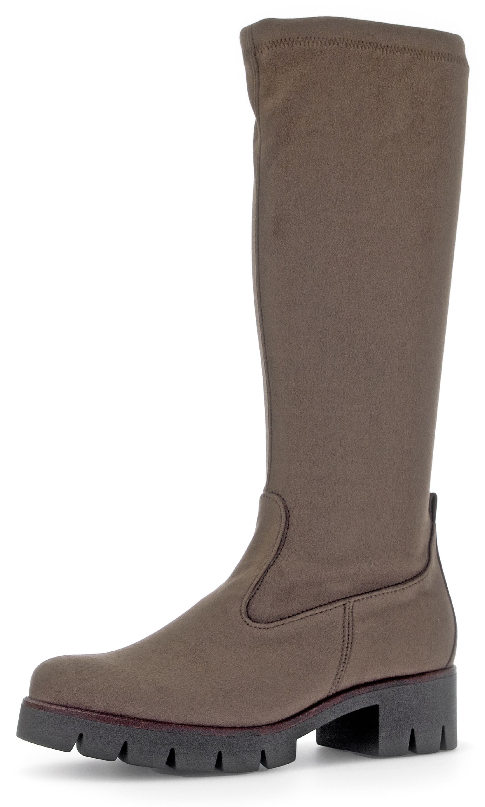 Stiefel, Blockabsatz, Plateau, Langschaftstiefel, mit XS-Stretch-Schaft