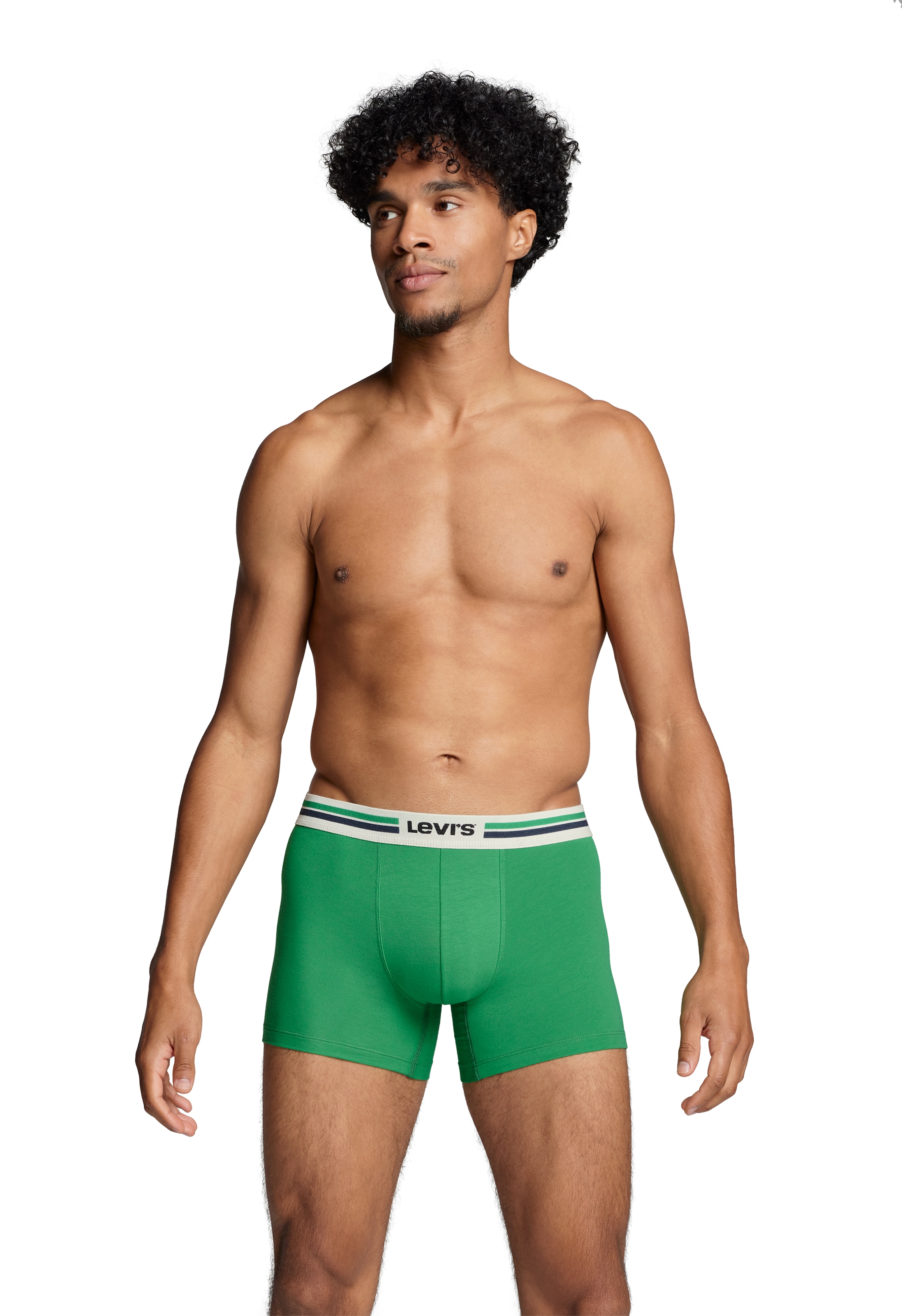 Levi's® Boxershorts »LEVIS MEN PL SPW LOGO BOXER BRIEF ORG 2P«, (2er Pack), mit breitem Logobund