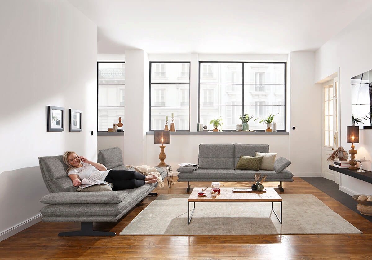 W.SCHILLIG 2,5-Sitzer »broadway, Designsofa mit tollem Sitzkomfort«, Sitztiefenverstellung, Kopfteil- & Seitenteilverstellung, Breite 216cm