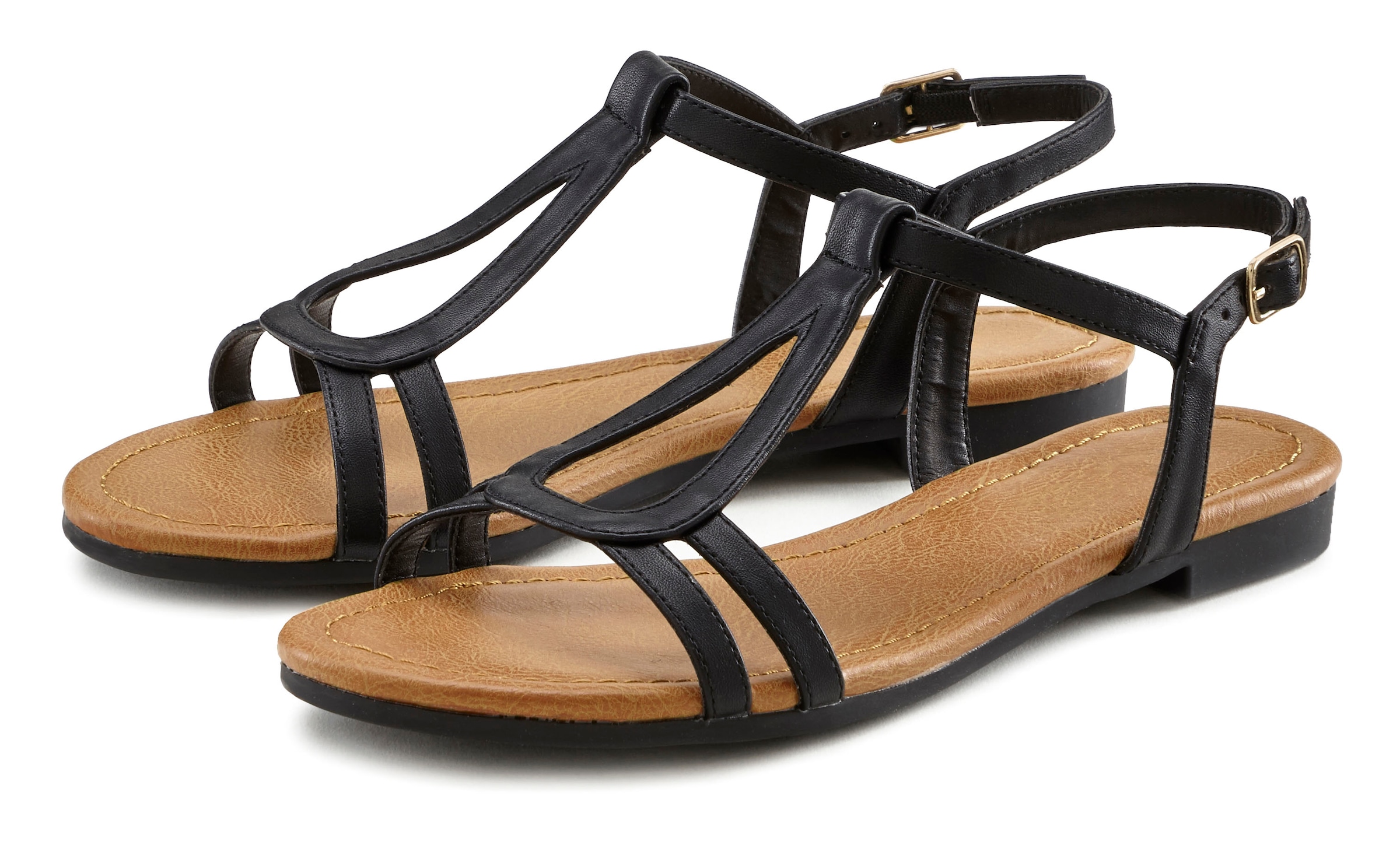 Vivance Sandale »Sommerschuh«  Sandalette, Sommerschuh mit raffinierten Riemchen VEGAN