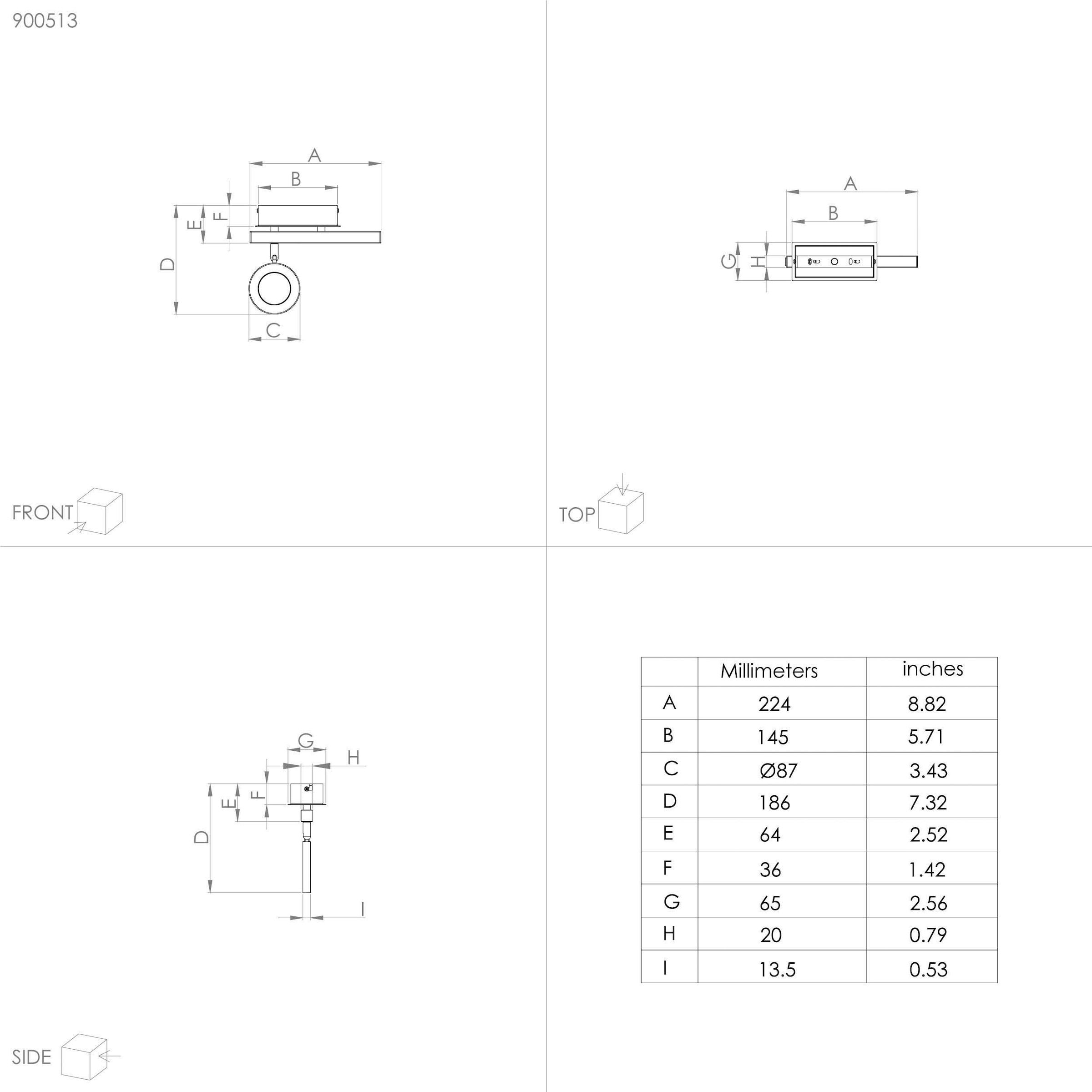 EGLO Deckenspot »CARDILLIO 2«, Leuchtmittel LED-Modul | LED fest integriert, Deckenspot in schwarz aus Alu, Stahl - 3,2W und 2,2W - Warmweiß