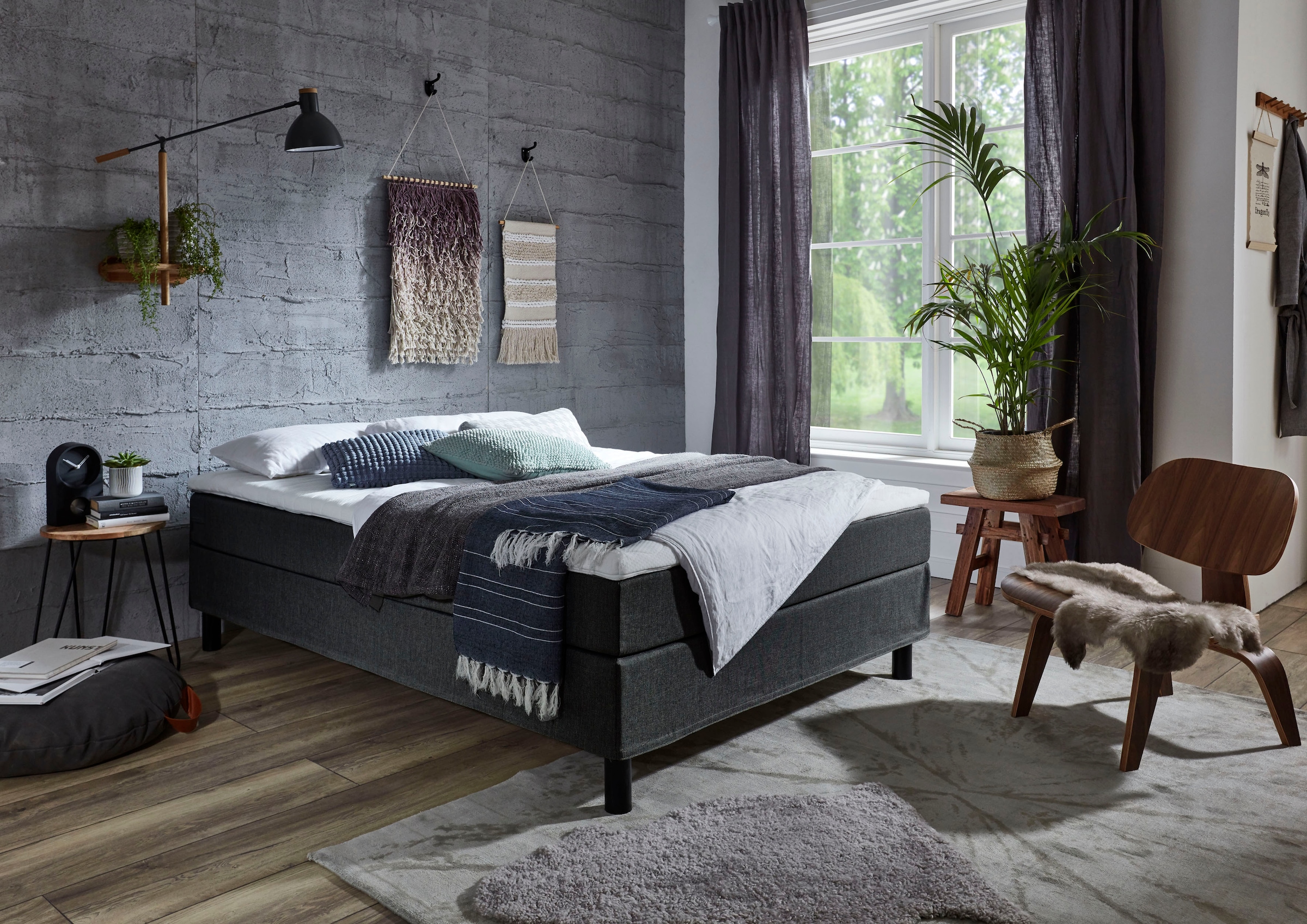 Bild von ATLANTIC home collection Boxbett »Happy«, ohne Kopfteil, mit Topper, wahlweise mit oder ohne Bettwaren