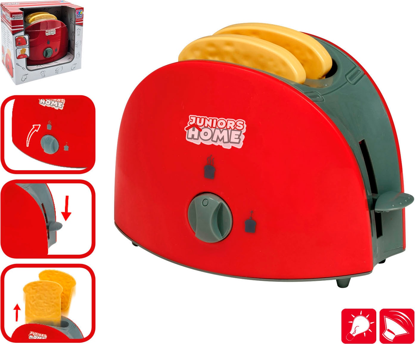 Happy People Kinder-Haushaltsset »Toaster und Kaffeemaschine«, mit Licht- und Soundeffekt