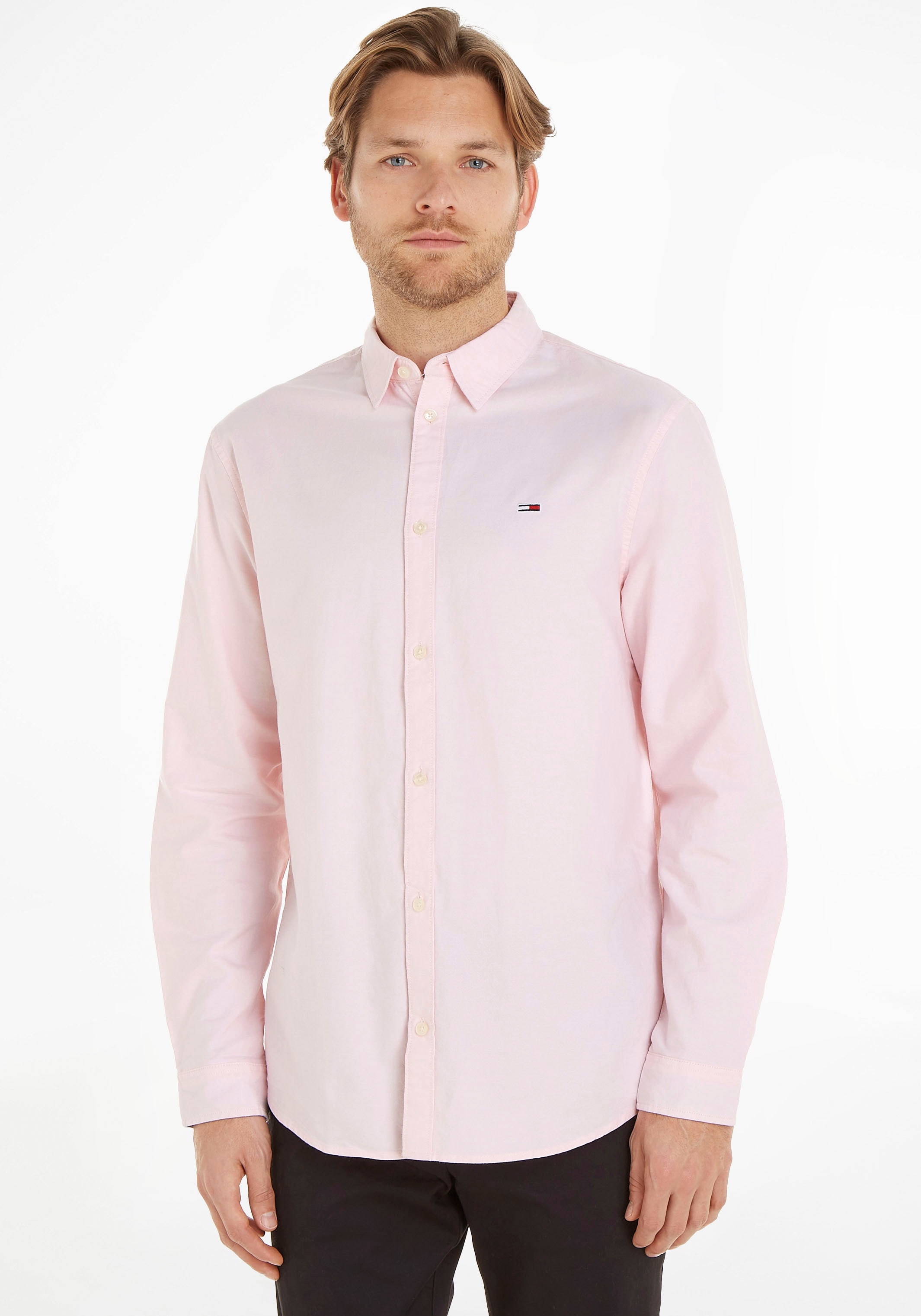 Tommy Jeans Langarmhemd »TJM CLASSIC OXFORD SHIRT«, mit Knopfleiste online  bei