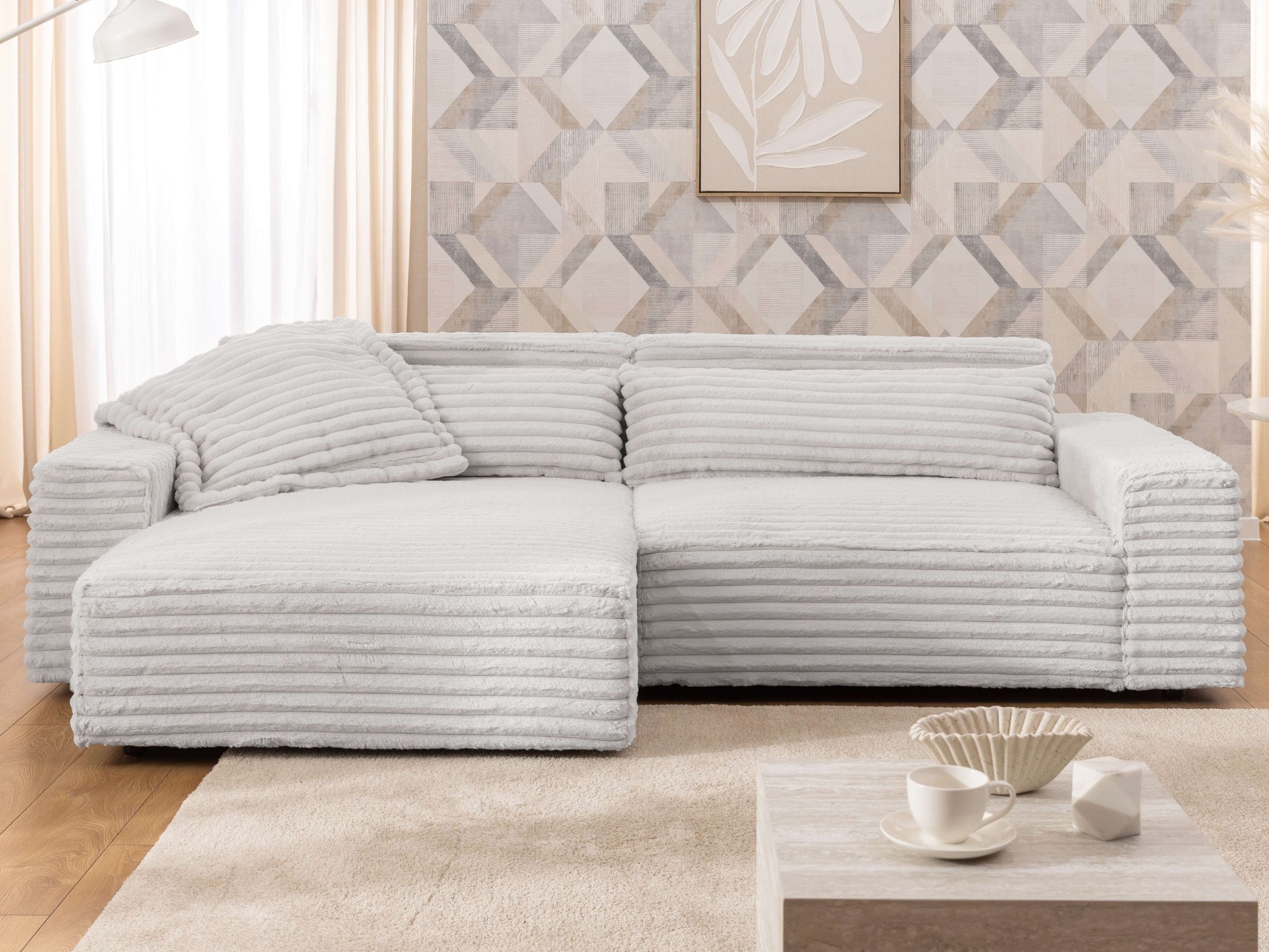 OTTO home Ecksofa »KINLEE Design-Sofa mit Recamiere rechts/links, Maße B/T/ günstig online kaufen
