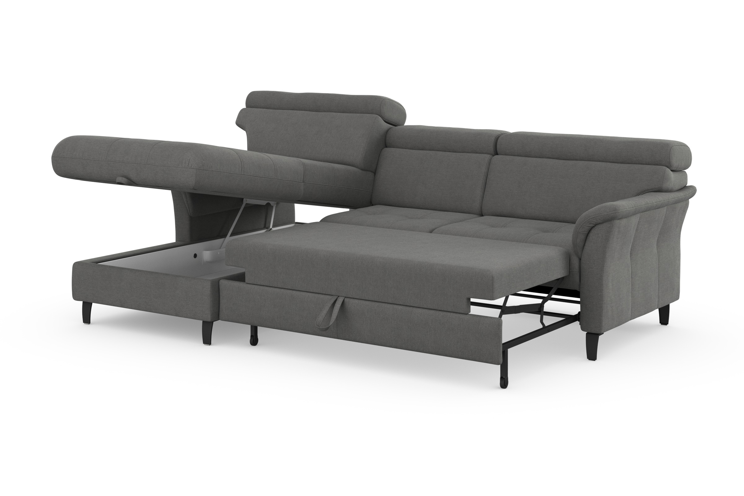 sit&more Ecksofa »Marano L-Form«, inklusive Kopfteilverstellung, wahlweise mit Bettfunktion, Bettkasten