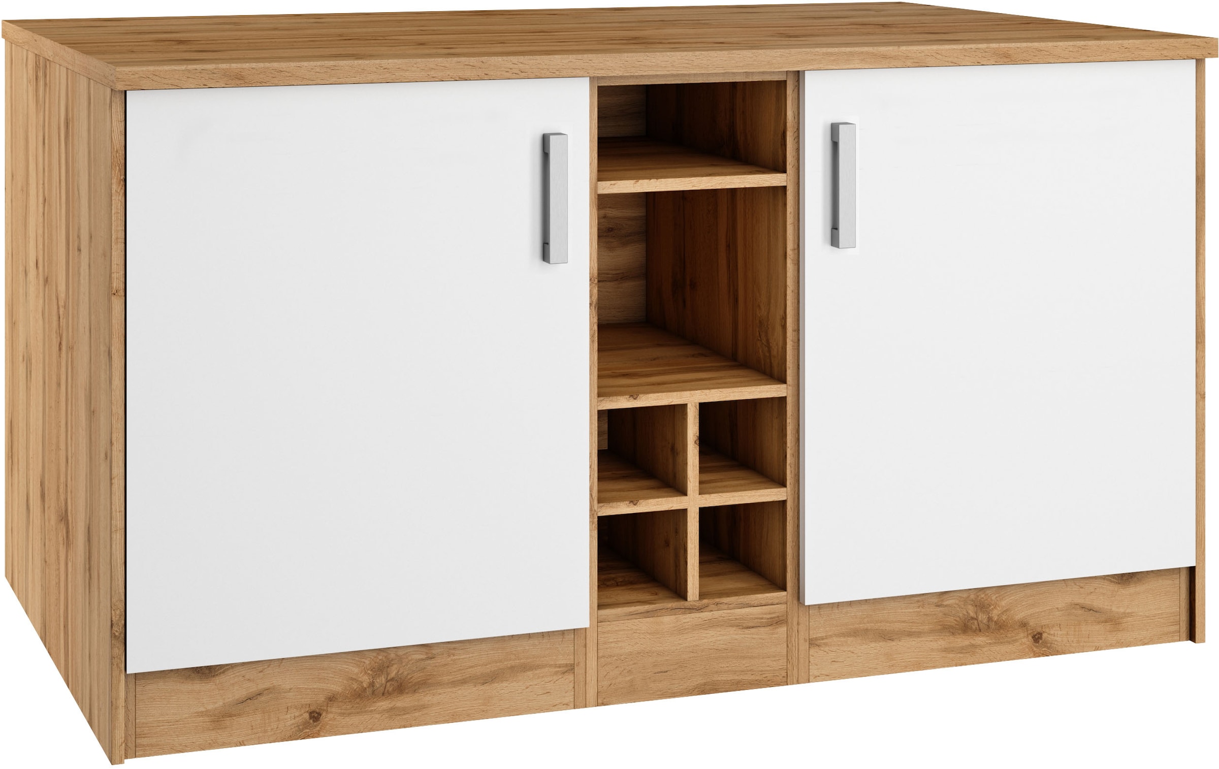 KOCHSTATION Kücheninsel »KS-Toronto«, Breite 153 cm, MDF-Fronten, Flaschenr günstig online kaufen