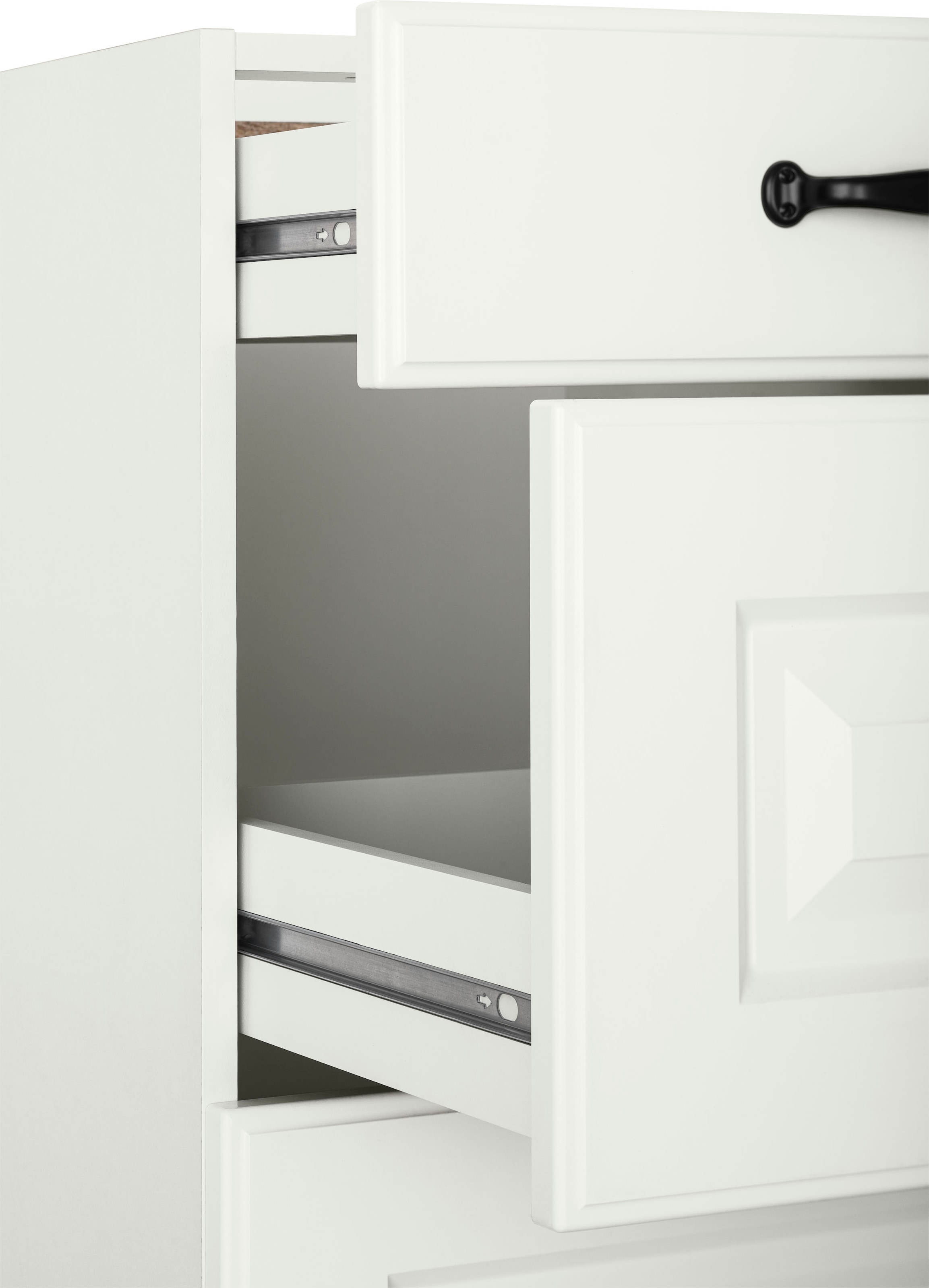 wiho Küchen Auszugsunterschrank »Erla«, 50 cm breit mit Kassettenfront, 2 großen Auszügen, ohne Arbeitsplatte