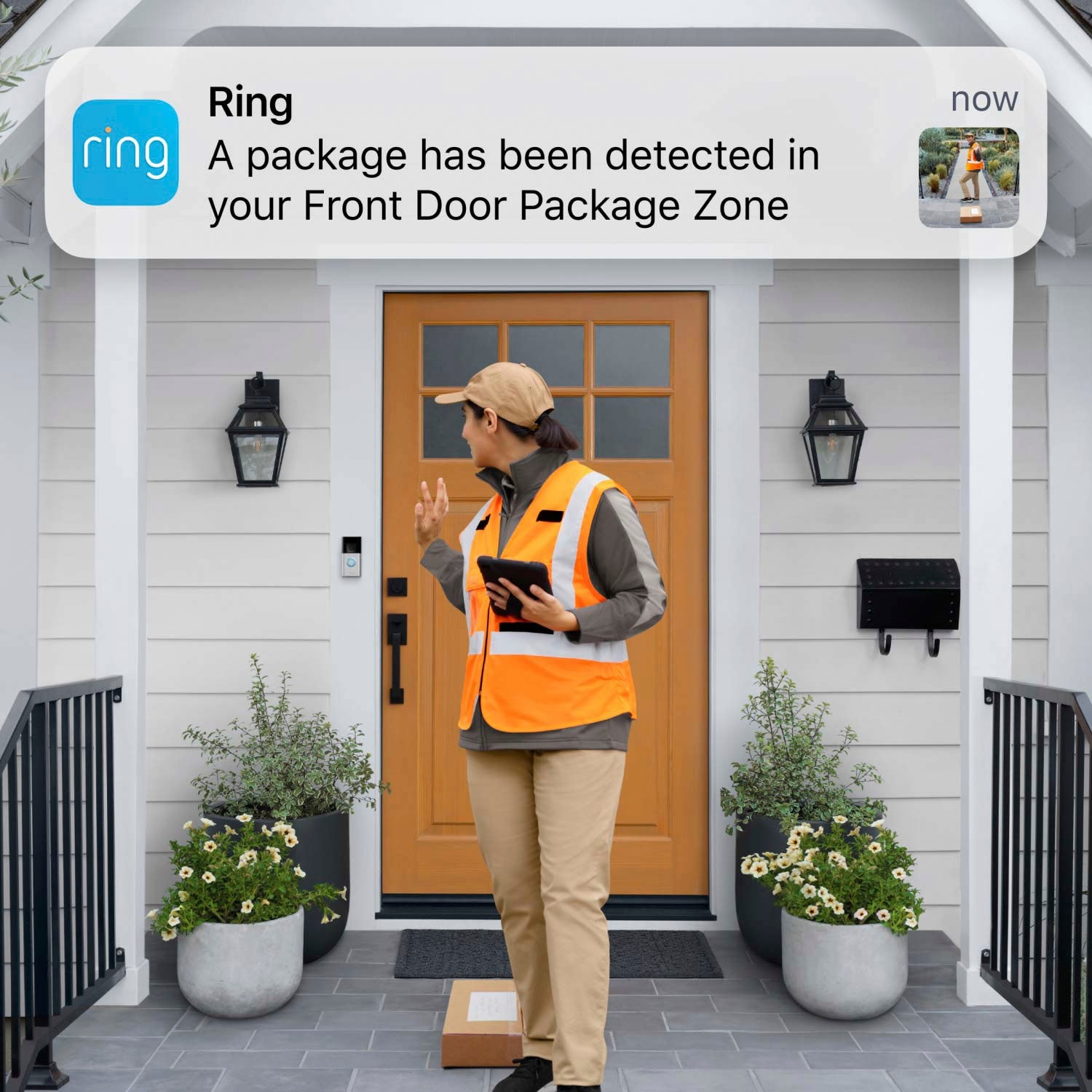 Ring Smart Home Türklingel »Akku-Videotürklingel Plus«, Außenbereich-Innenbereich