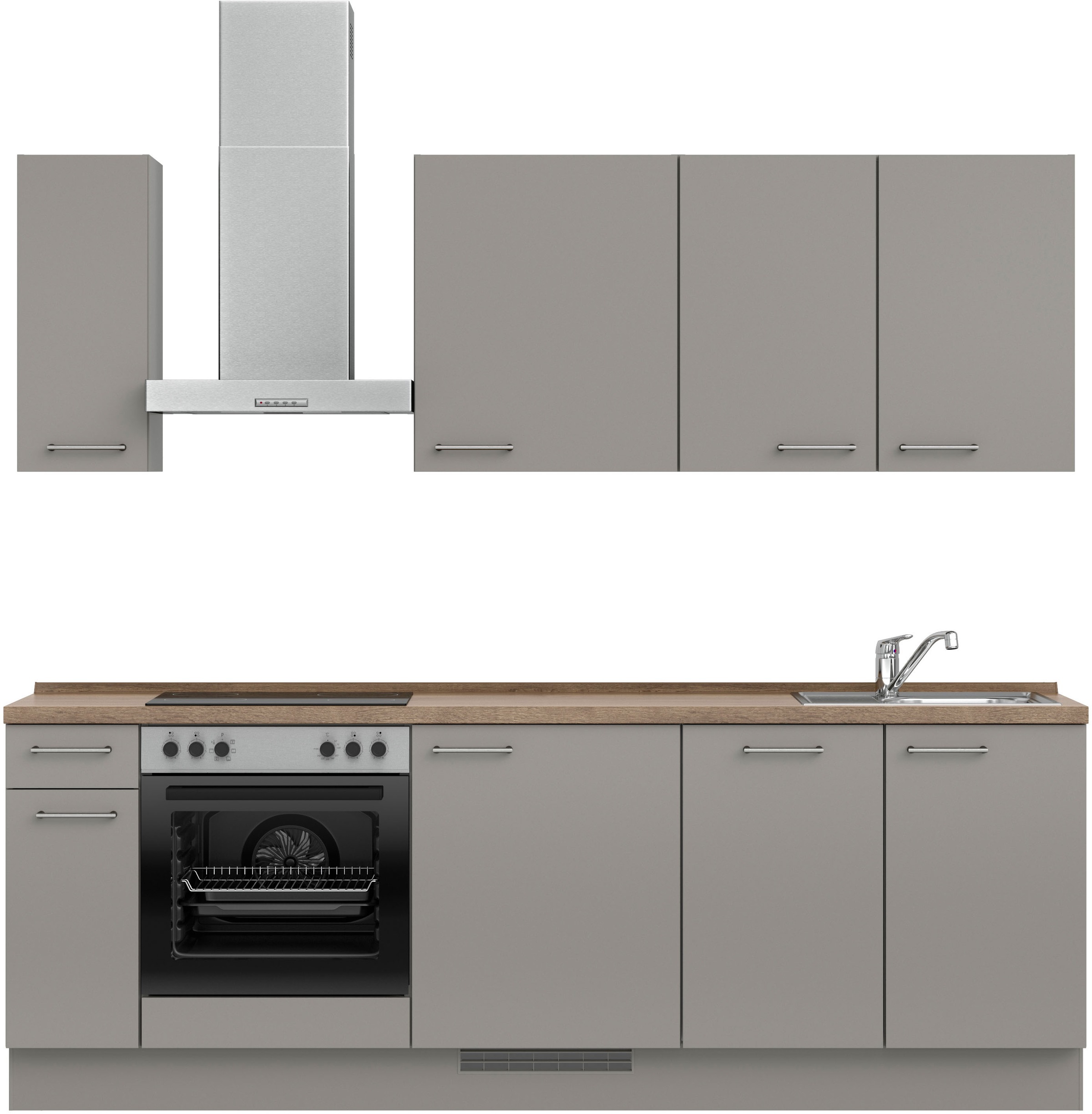 nobilia® Küchenzeile »"Laser I", Ausrichtung wählbar, Breite 240 cm« vormon günstig online kaufen