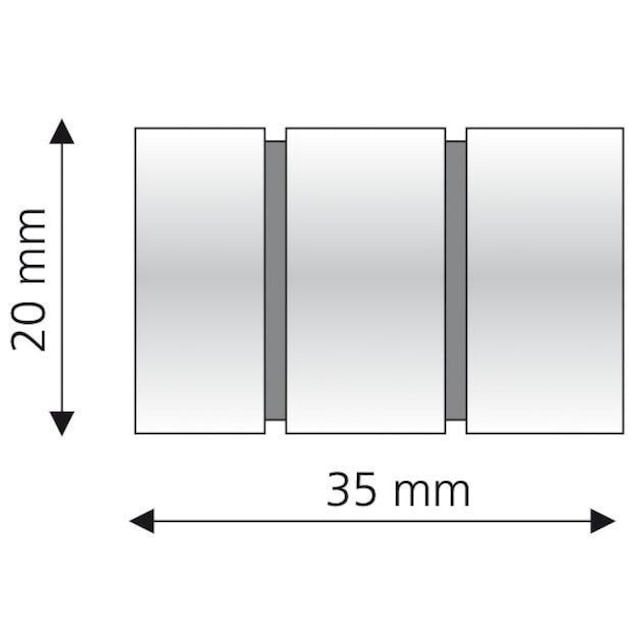 Liedeco Gardinenstangen-Endstück »Zylinder mit Rille«, (Set, 2 St.), für Gardinenstangen  Ø 16 mm bequem und schnell bestellen