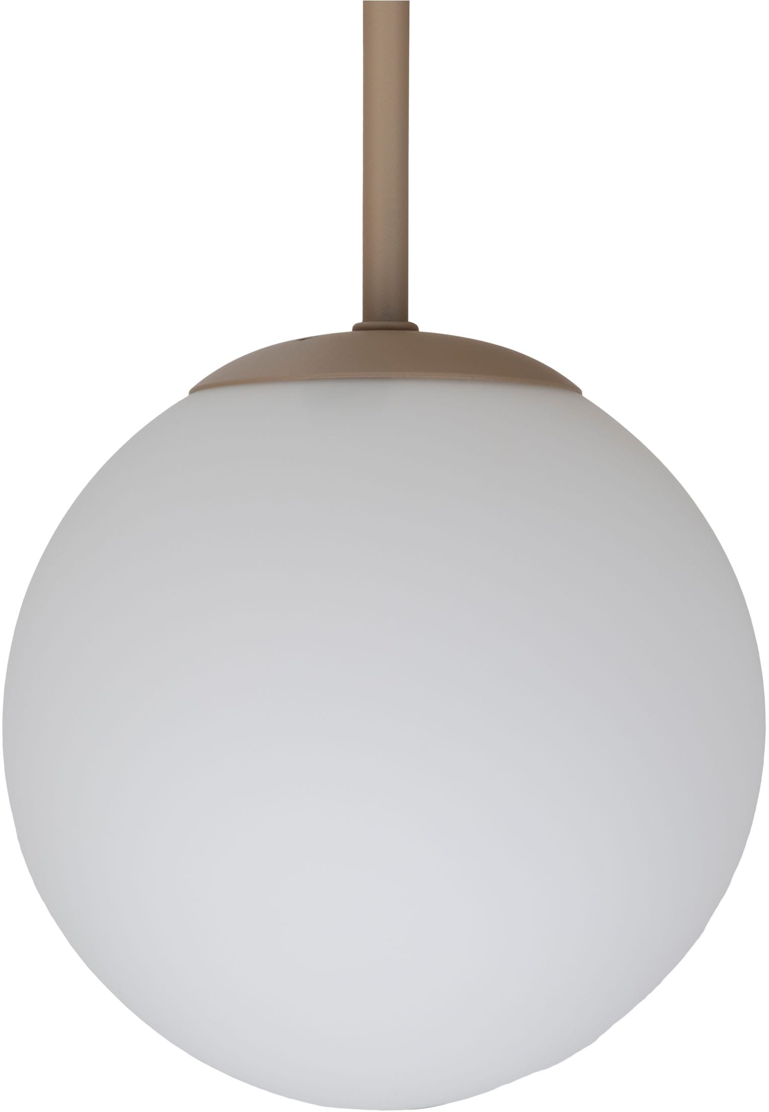 my home Pendelleuchte »Nymölla« E14 1 Stk. 5 Glaskugeln mit je 1x E14 exkl., Gestell eckig beige matt