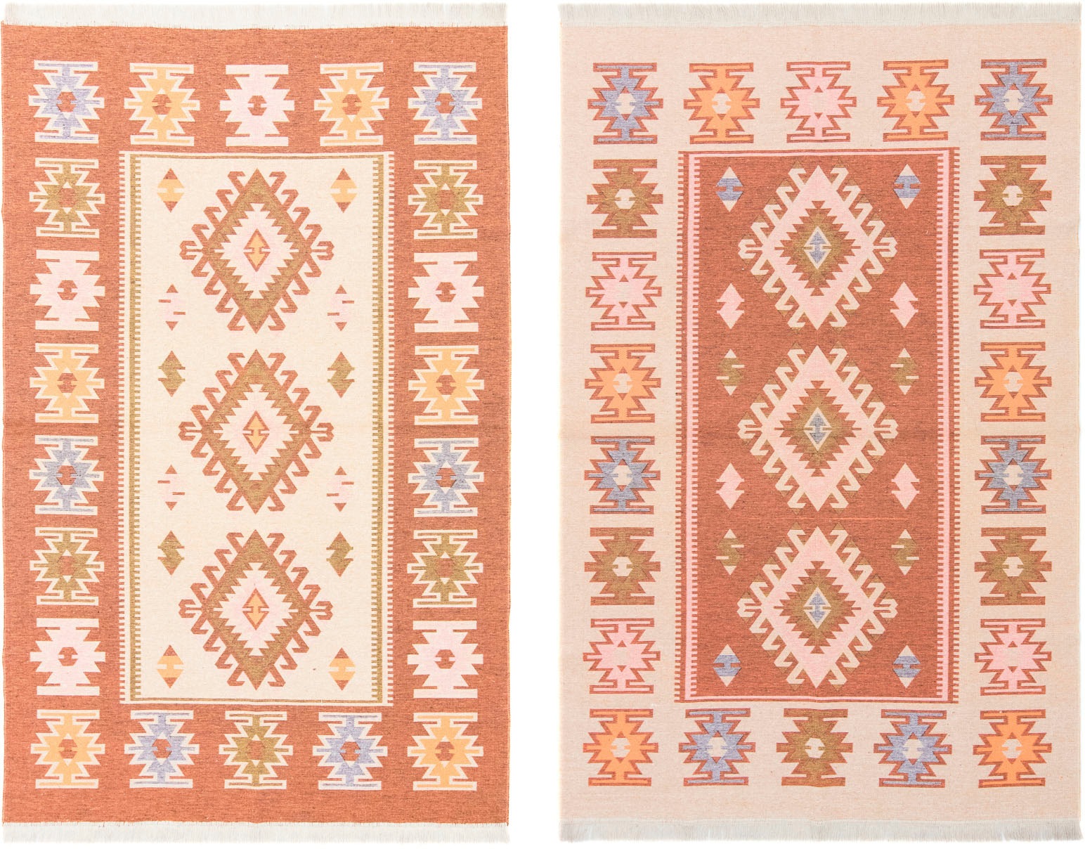 morgenland Wollteppich »Kelim Teppich - Trendy »Ariz« Rechteckig«, rechteckig, 0,5 mm Höhe, Flachgewebe