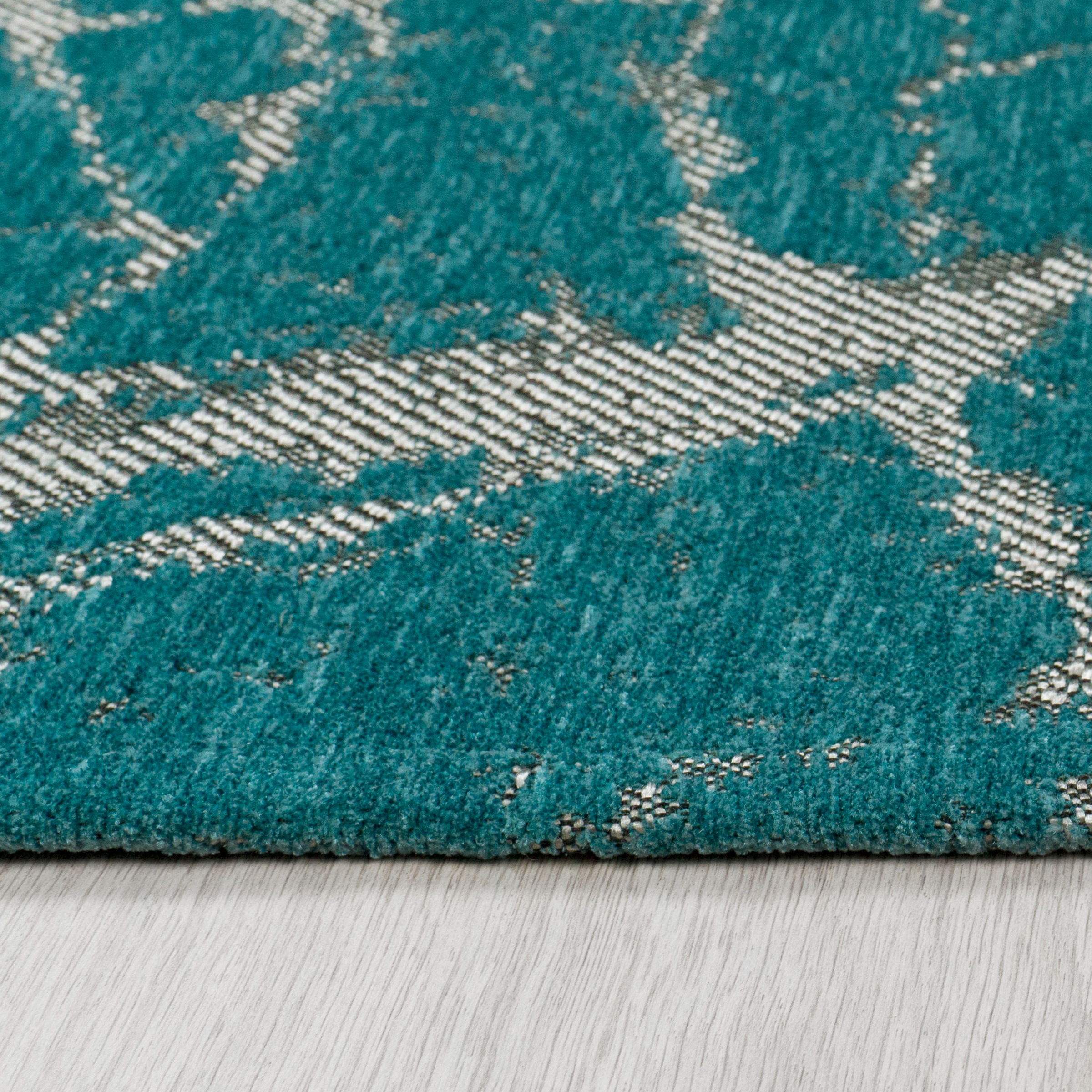 Paco Home Teppich »Mariba 201«, rechteckig, 13 mm Höhe, Kurzflor, modernes Marmor Design, Wohnzimmer, Schlafzimmer