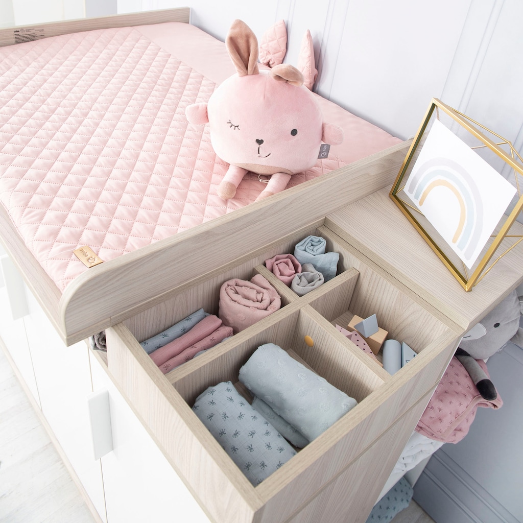 roba® Babyzimmer-Komplettset »Olaf«, (Set, 3 St., Kinderbett, Wickelkommode, Kleiderschrank), mit Kinderbett, Schrank und Wickelkommode