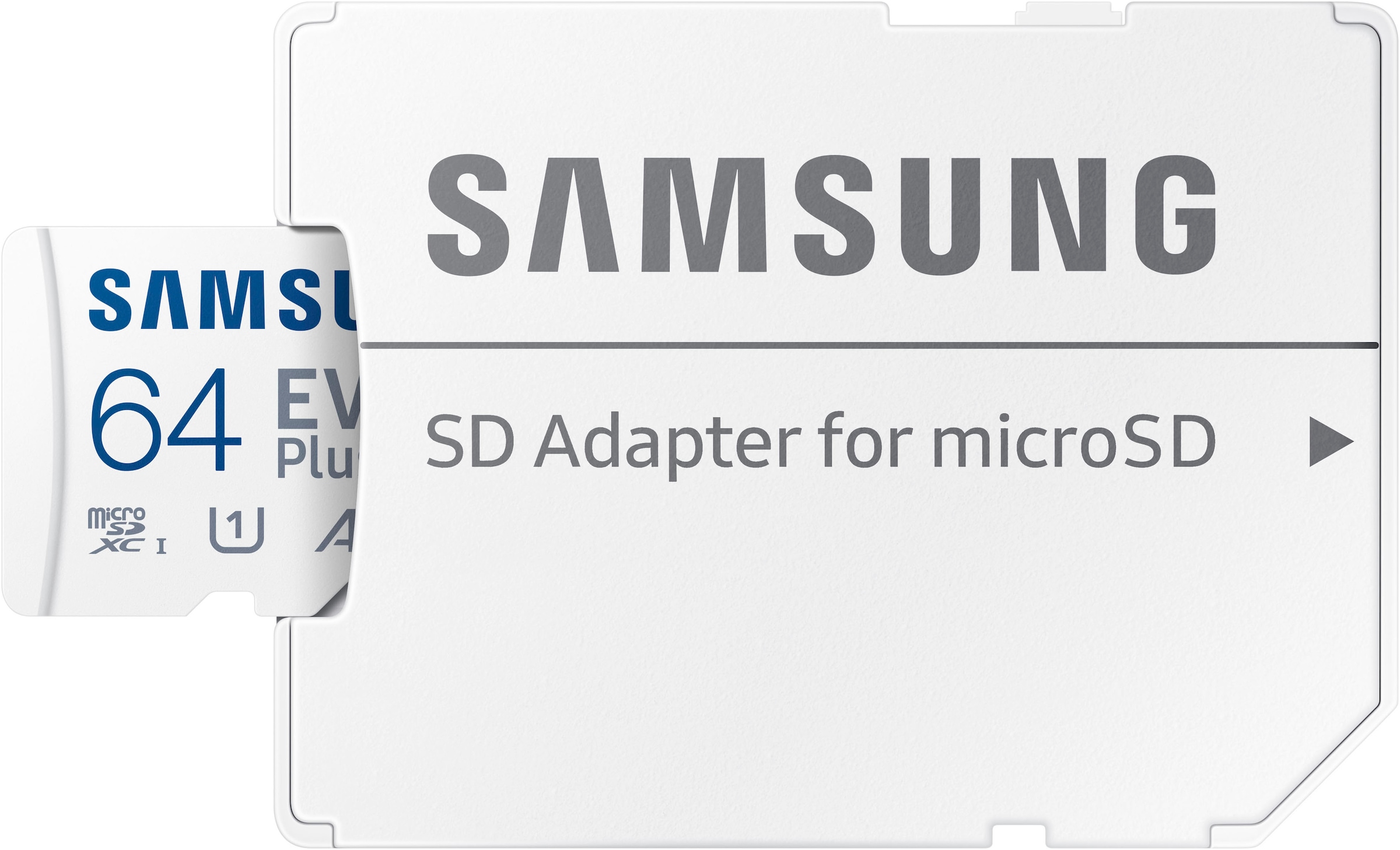 Samsung Speicherkarte »EVO Plus (2024) inkl. SD-Adapter« (64 GB Video Speed Class 30 (V30)/UHS Speed Class 3 (U3) 160 MB/s Lesegeschwindigkeit)