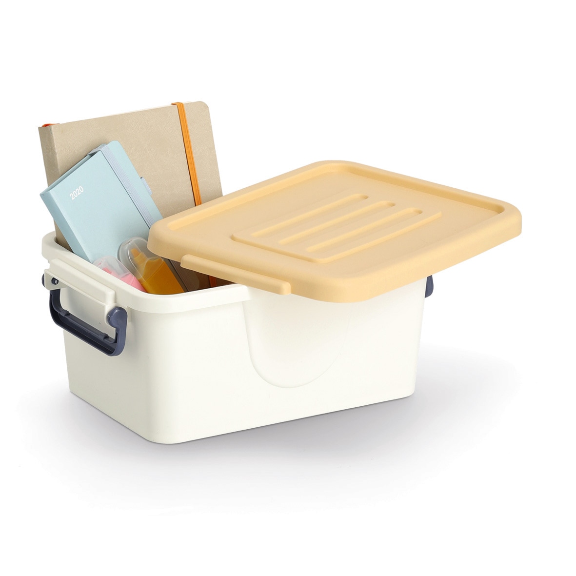 Zeller Present Aufbewahrungsbox »Aufbewahrungsboxen-Set, 3 tlg.« Kunststoff, weiß/mint/gelb/beige, ca. 30x21x13 cm