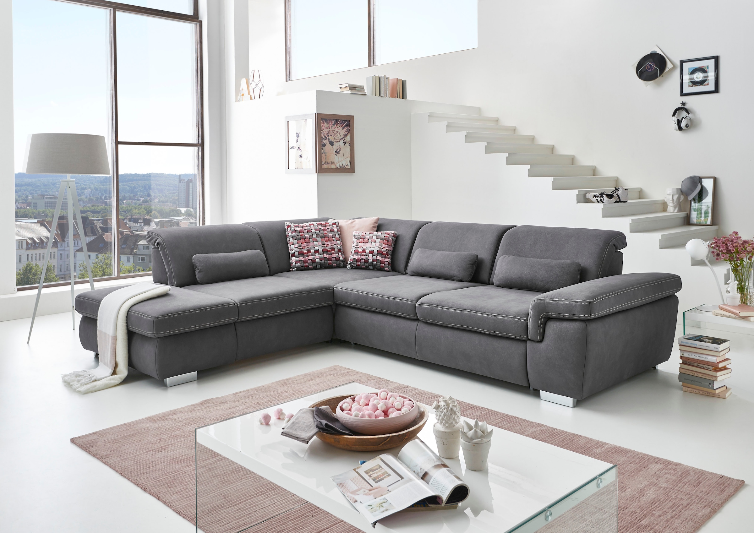 Die PlanBar Ecksofa »MP-IN17041 L-Form« Sitztiefenverstellung, optional mit günstig online kaufen