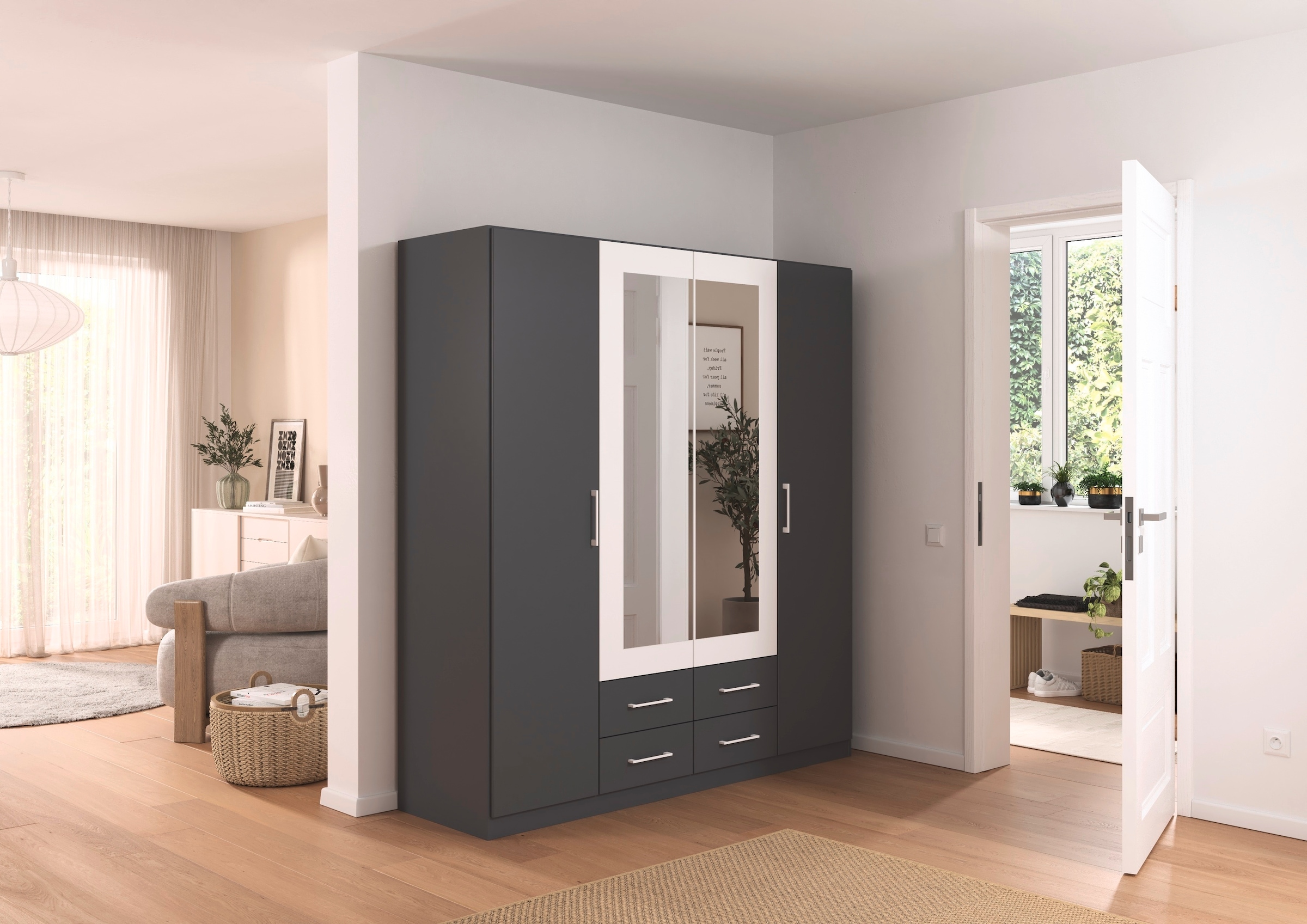 rauch Drehtürenschrank »Kleiderschrank Schrank Garderobe KREFELD optional m günstig online kaufen