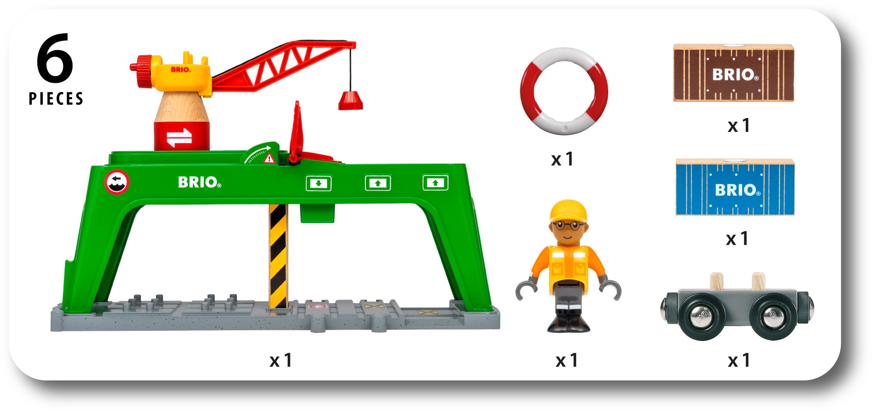 BRIO® Spielzeugeisenbahn-Erweiterung »BRIO® WORLD, Bahn Verlade-Terminal«, FSC® - schützt Wald - weltweit