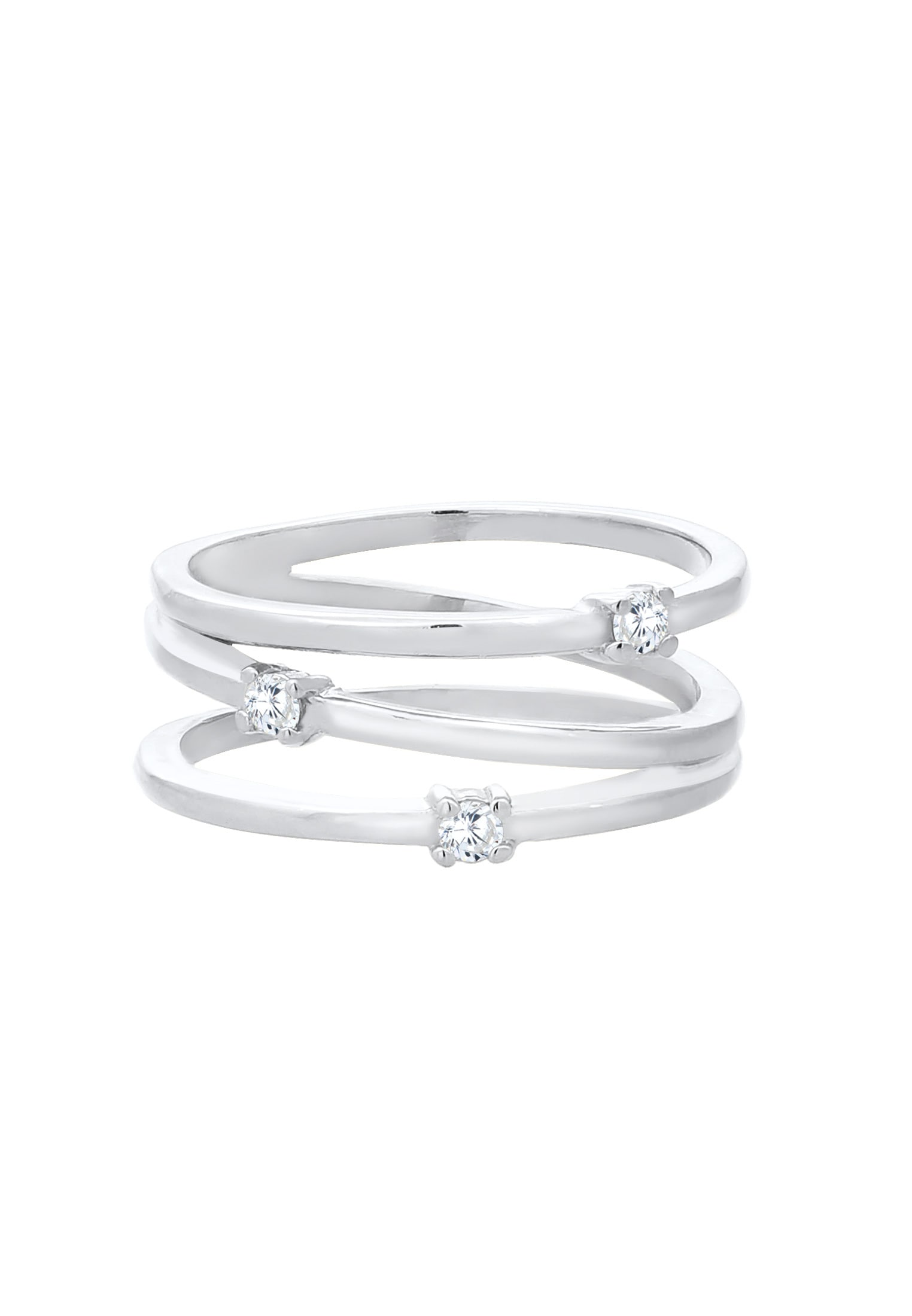 Elli Fingerring »Wickelring Zirkonia Filigran 925 Silber«