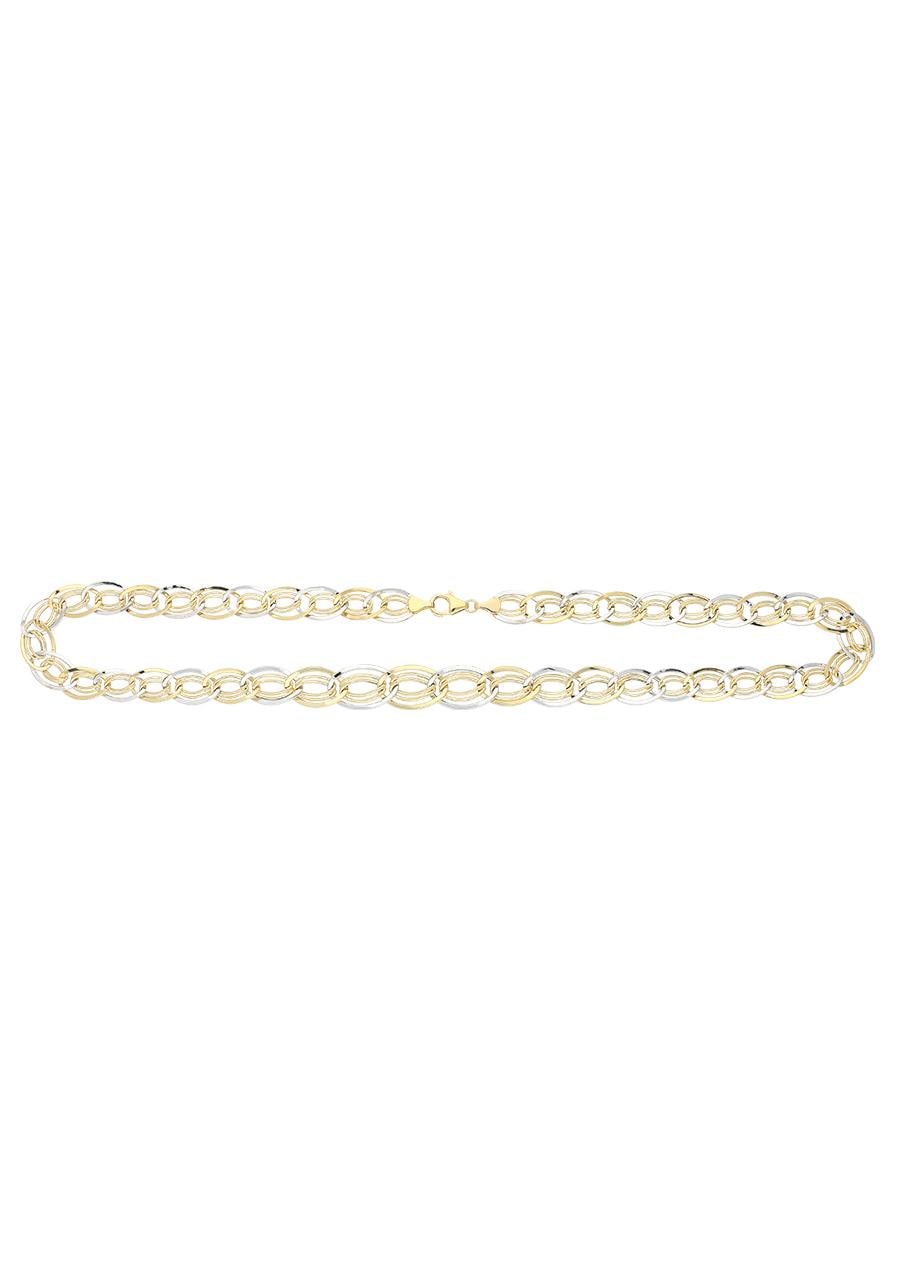Firetti kaufen Online-Shop »Schmuck bicolor« Goldkette rhodiniert, oval, im Geschenk,