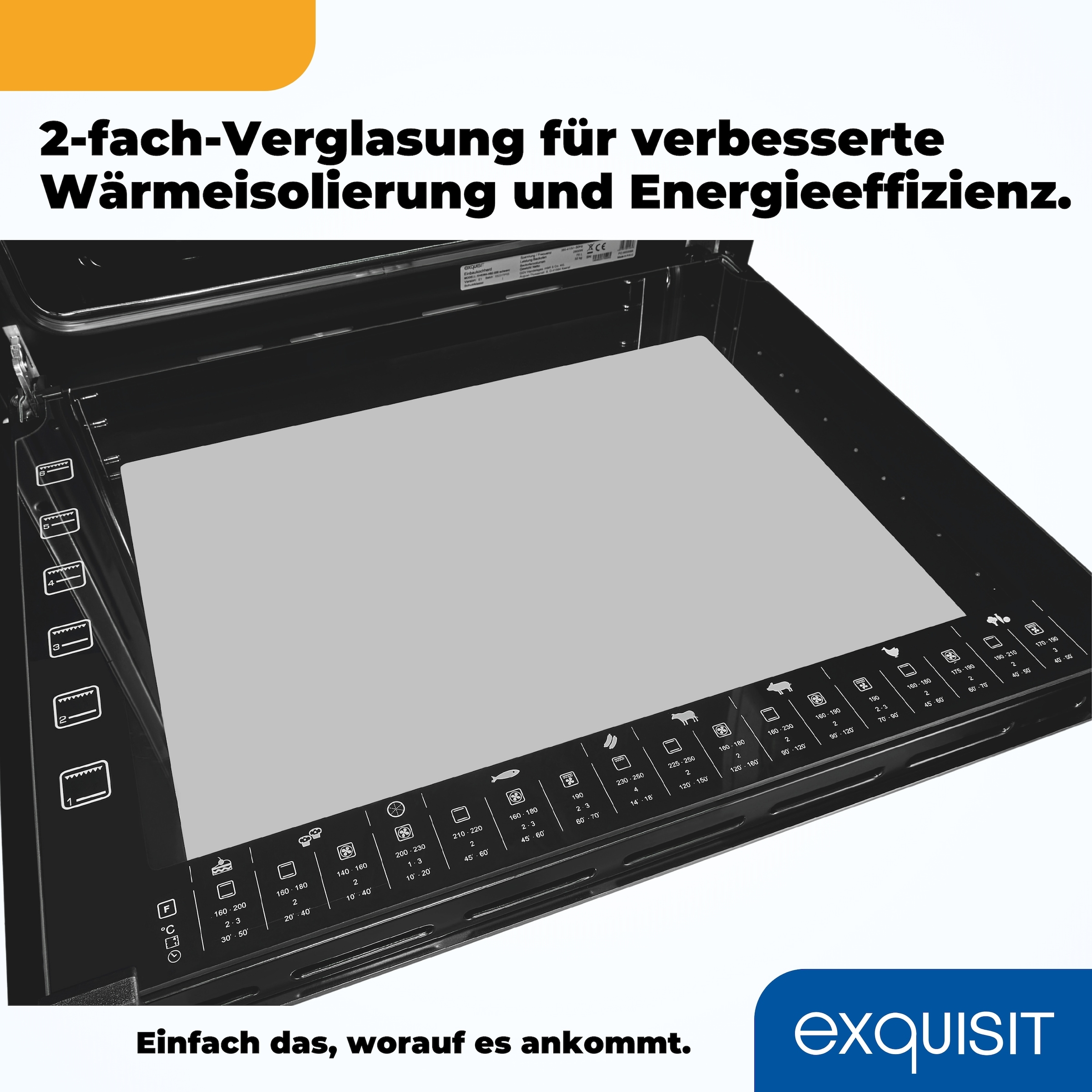 exquisit Elektro-Herd-Set »EHE285-HBZ-020schwarz«