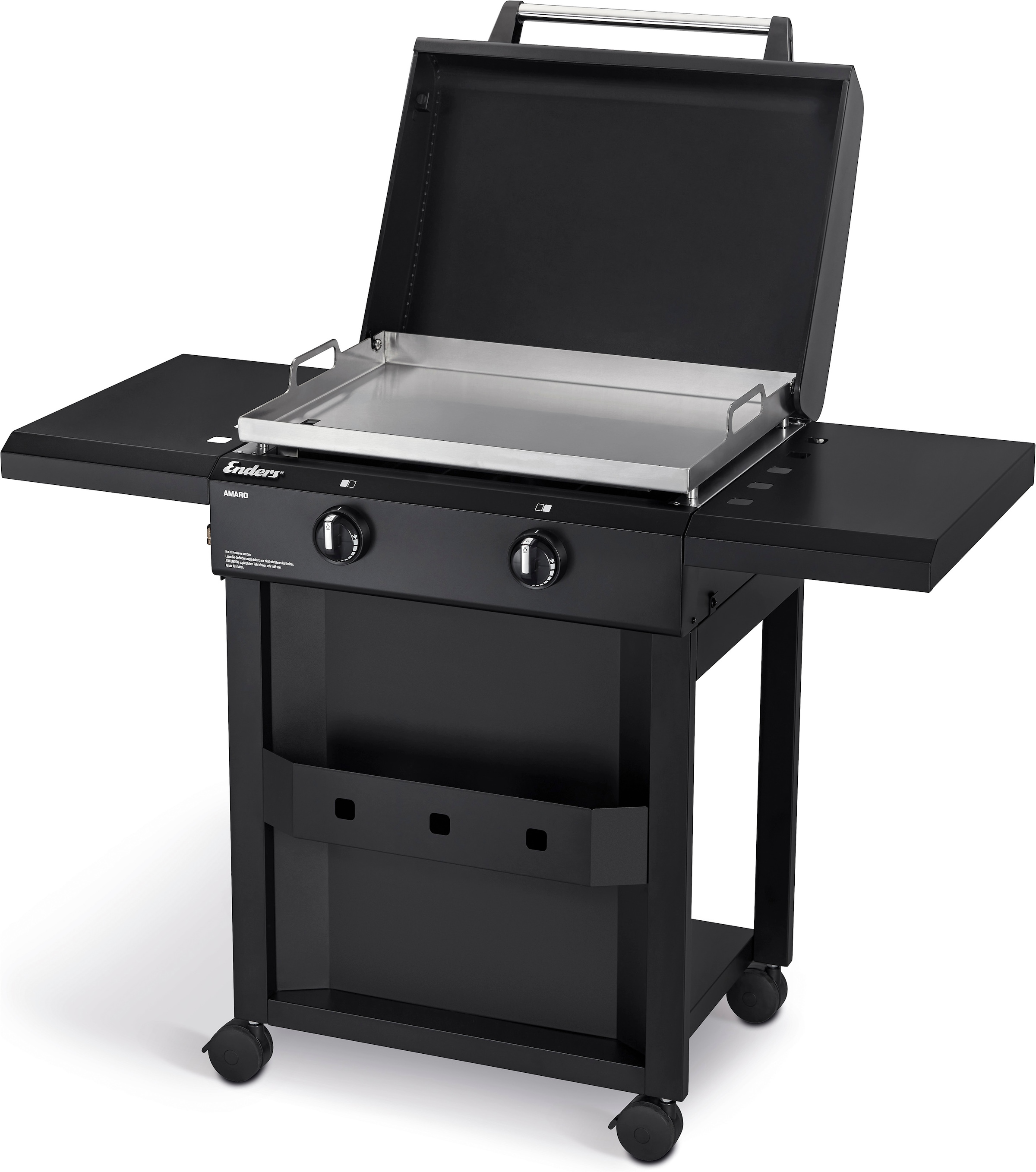 Enders® Gasgrill »Amaro 2« Planchagrill, mit Ablage, Klappbarer Seitentisch, Grillrost Edelstahl