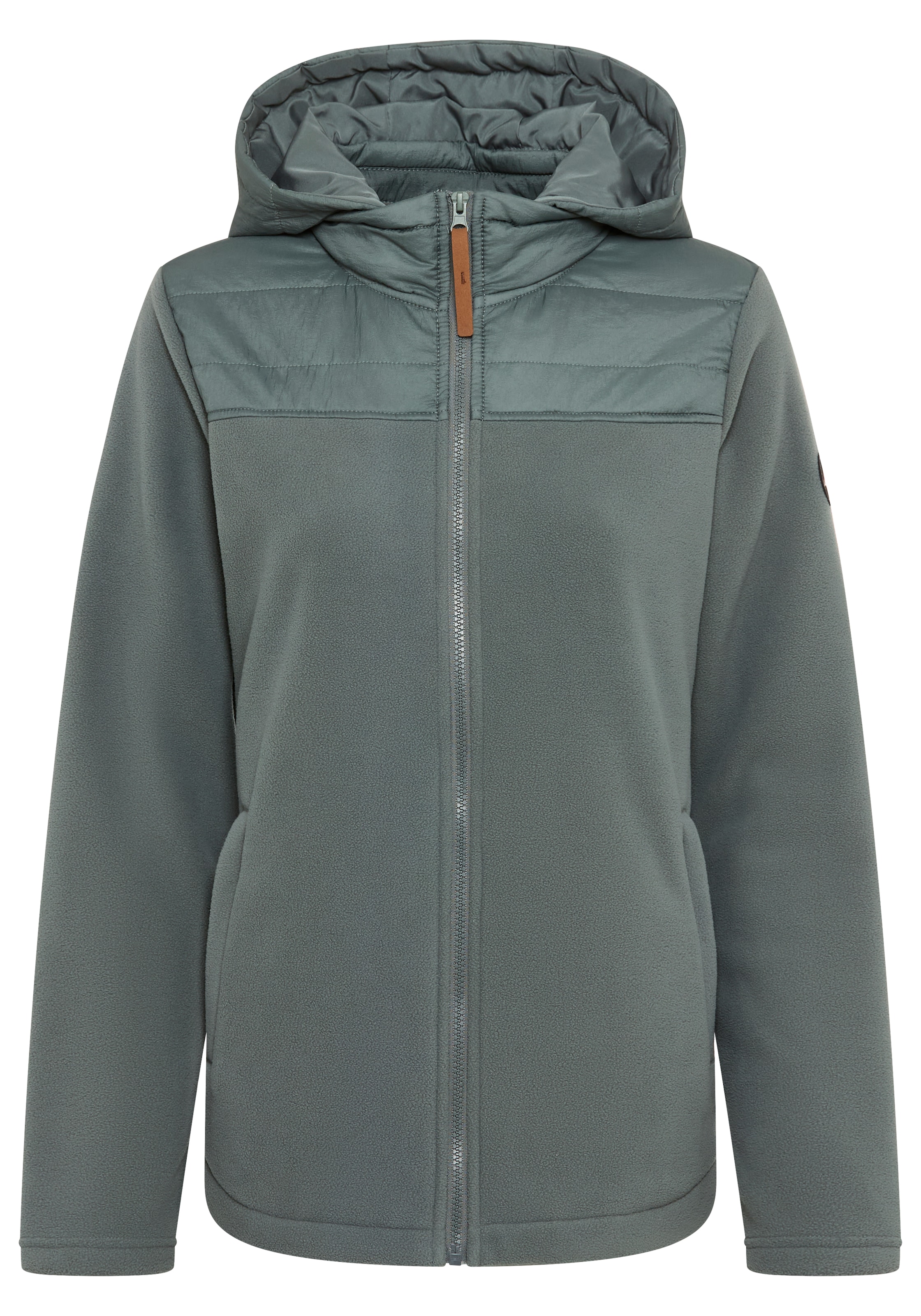 Polarino Hybridjacke mit Kapuze mit wattiertem Schulterbereich, Übergangsjacke