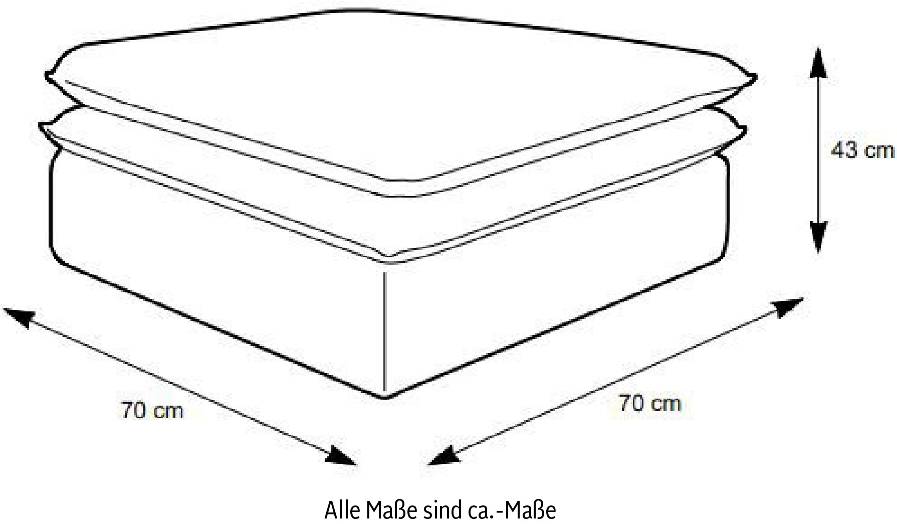 Home affaire Hocker »PIAGGE« Hochwertiger Cord, passend zum Sessel