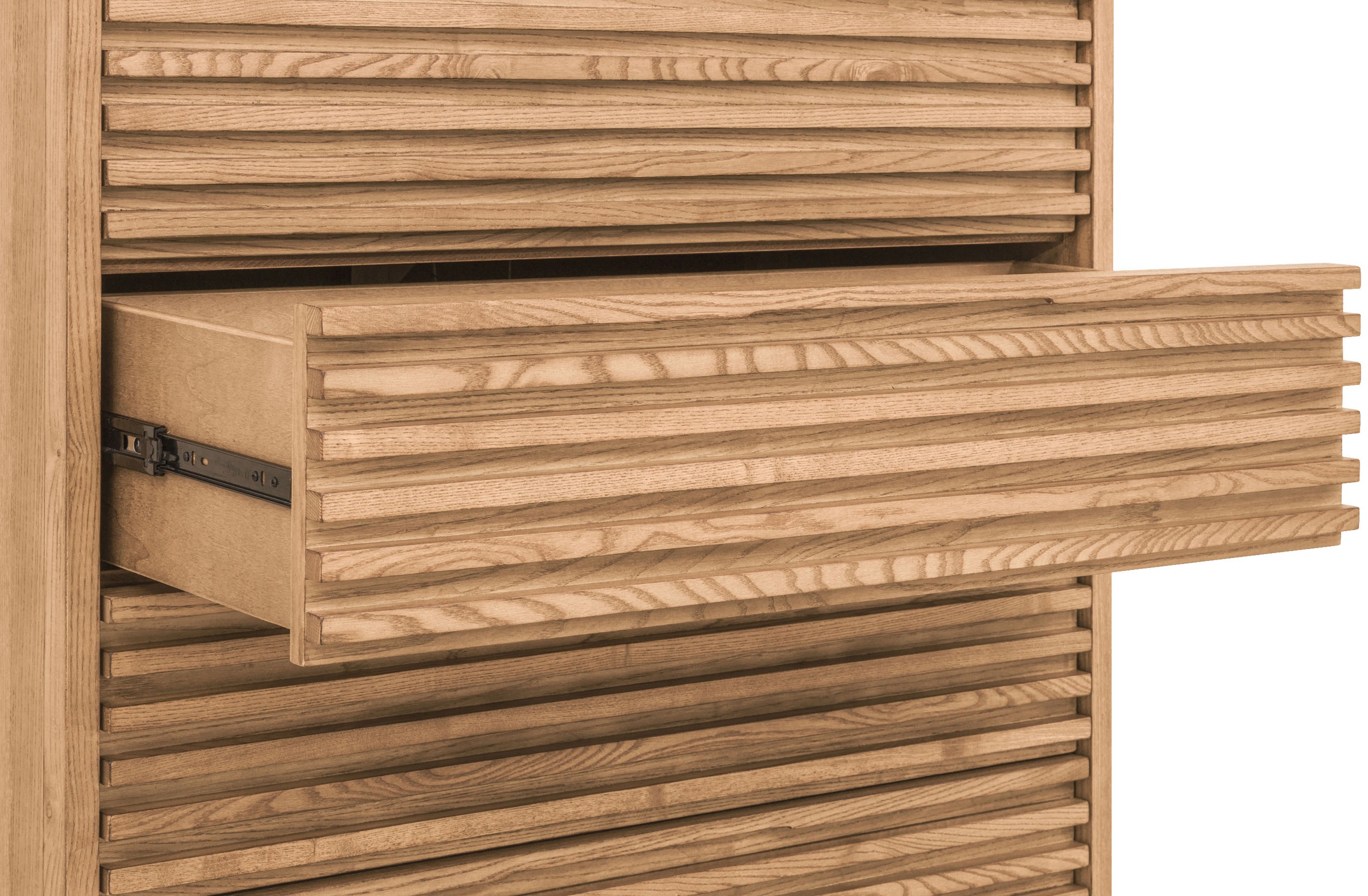 andas Highboard »Tanner Highboard aus Eschenholz mit fünf Schubladen« 1 Stk. tlg.