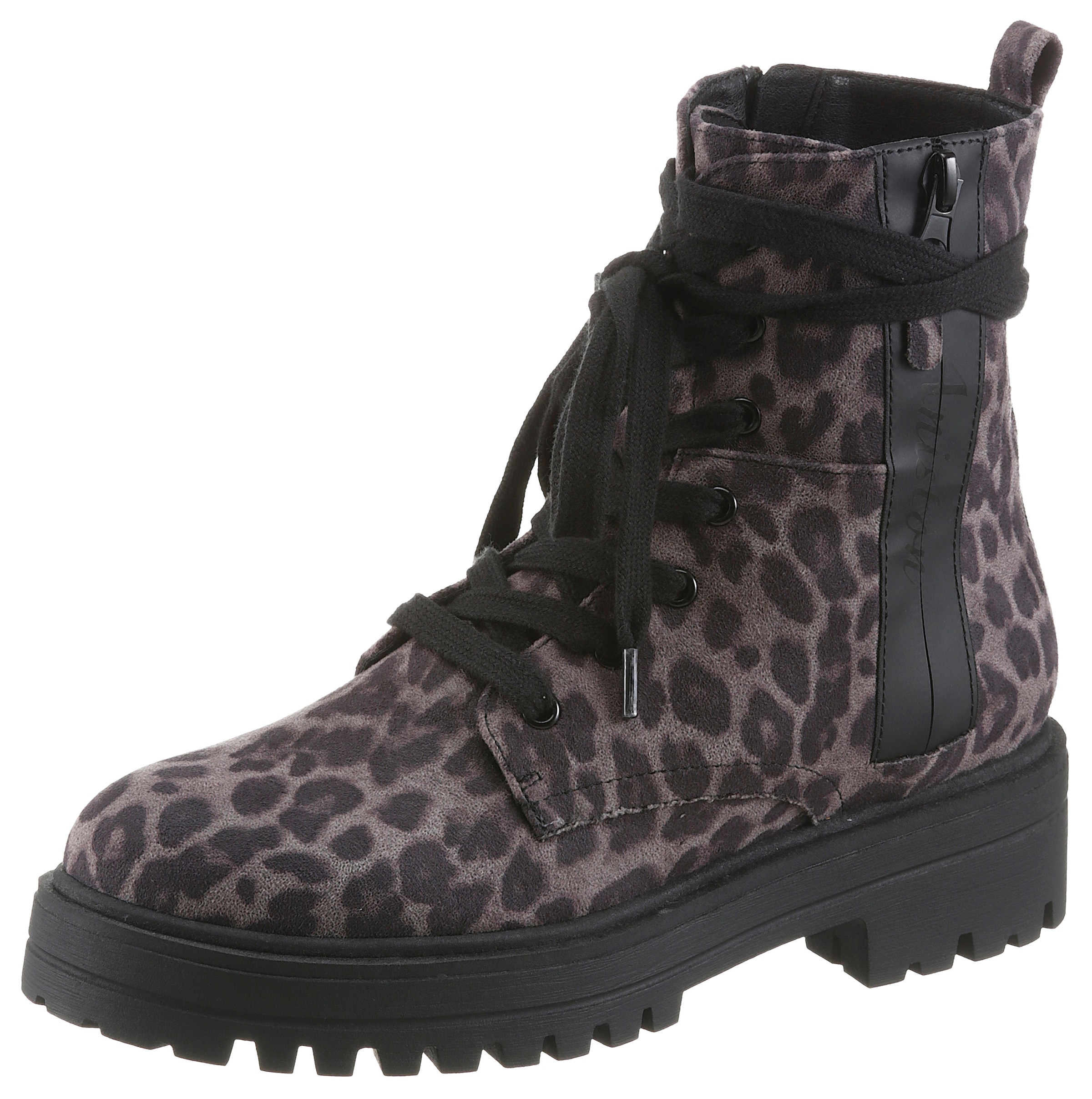 Aniston SHOES Schnürboots  Ankle Boots mit Reißverschluss, im Animal Print - NEUE KOLLEKTION