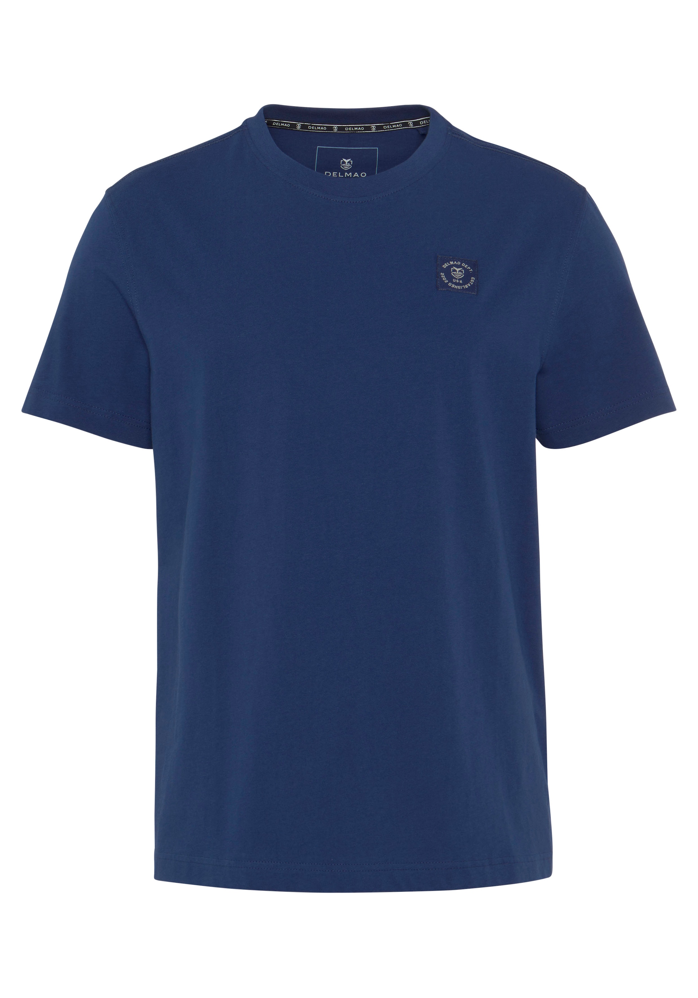 DELMAO Rundhalsshirt Kurzarm,  Regular Fit,  basic,  aus 100% Baumwolle