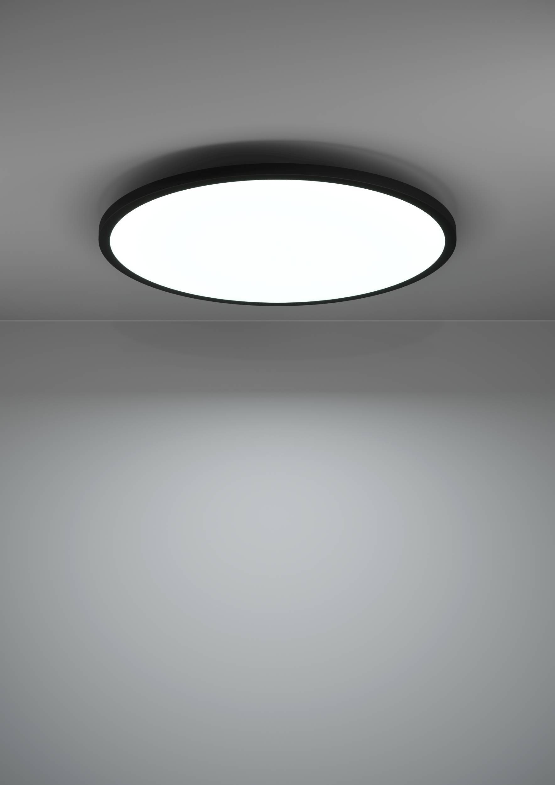 EGLO Deckenleuchte »Sarsina-Z Deckenlampe, ZigBee 3.0, Deckenlampe, Metall, Flurlampe« LED-Modul 1 Stk. Kaltweiß | Neutralweiß | Warmweiß Wand-/Deckenleuchte - H5,2 x Ø60 cm - schwarz - 41W inkl.