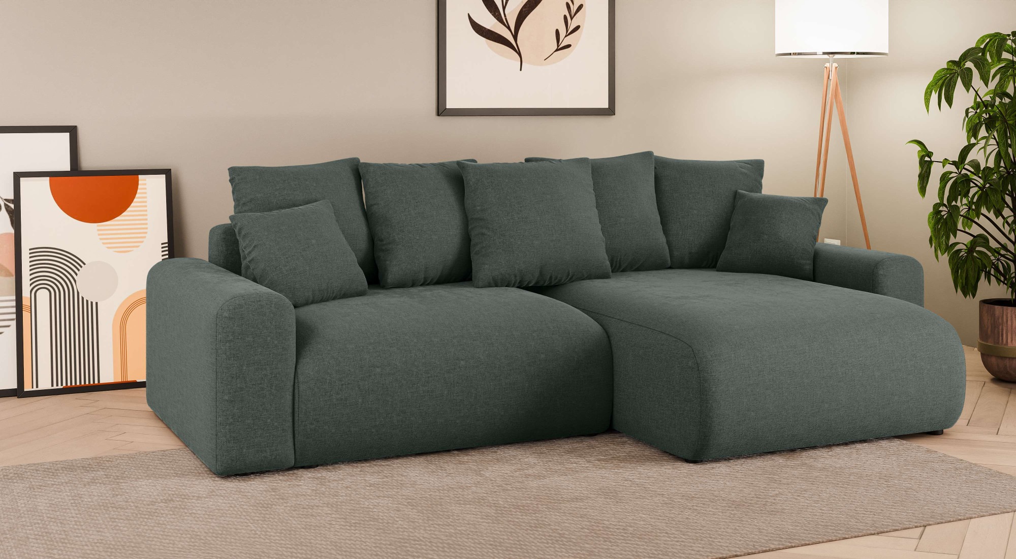 Home affaire Ecksofa »LAKESIDE klein mit Bettfunktion und Bettkasten, B/T/H günstig online kaufen