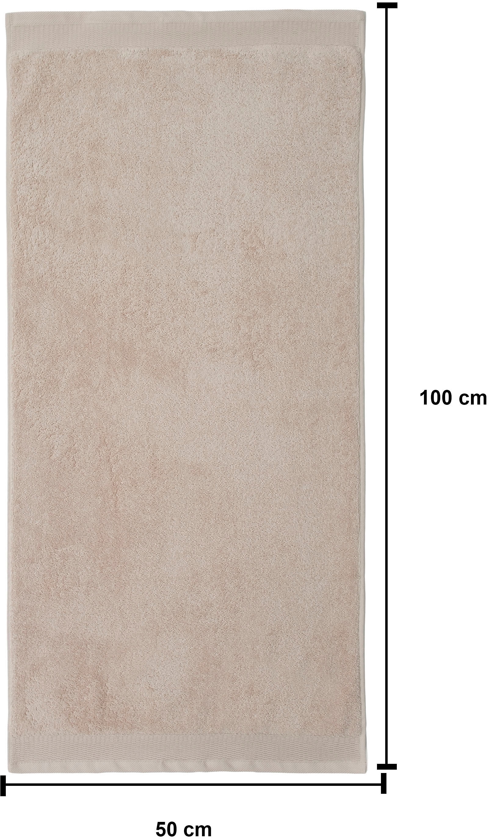 OTTO home Handtücher »Fenya, flauschig und weich, 550gr/m²«, (4 St., 4x 50x100cm), Premium Handtücher mit Bordüre, Handtuch-Set, 100% Baumwolle