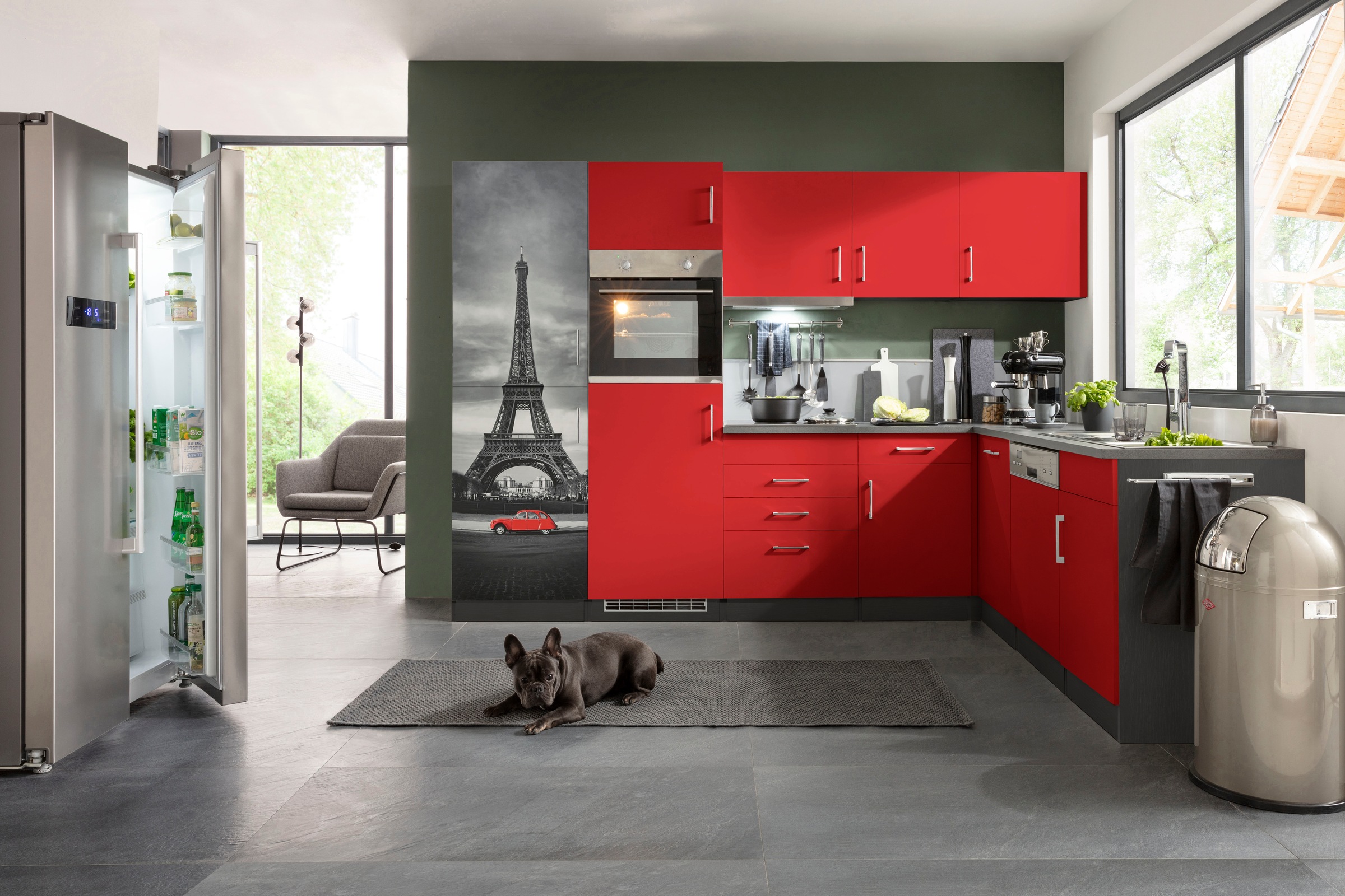 HELD MÖBEL Winkelküche »Paris«, Stellbreite 290/220 cm, wahlweise mit Induktionskochfeld