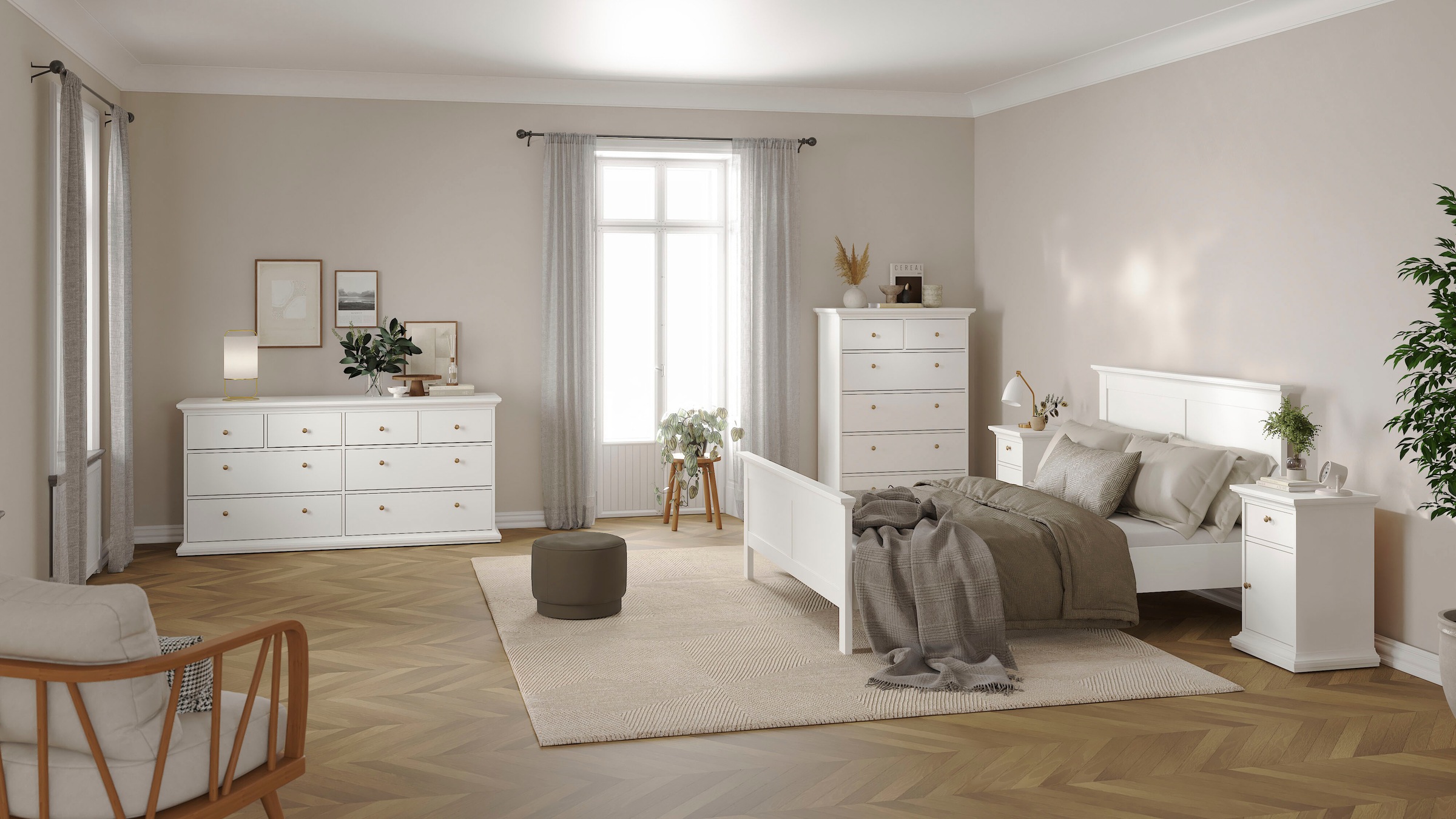 Home affaire Kommode »Paris, Aufbewahrung, Schubladenschrank, Stauraum«, mit 8 Schubladen, Breite 184 cm, Höhe 87 cm