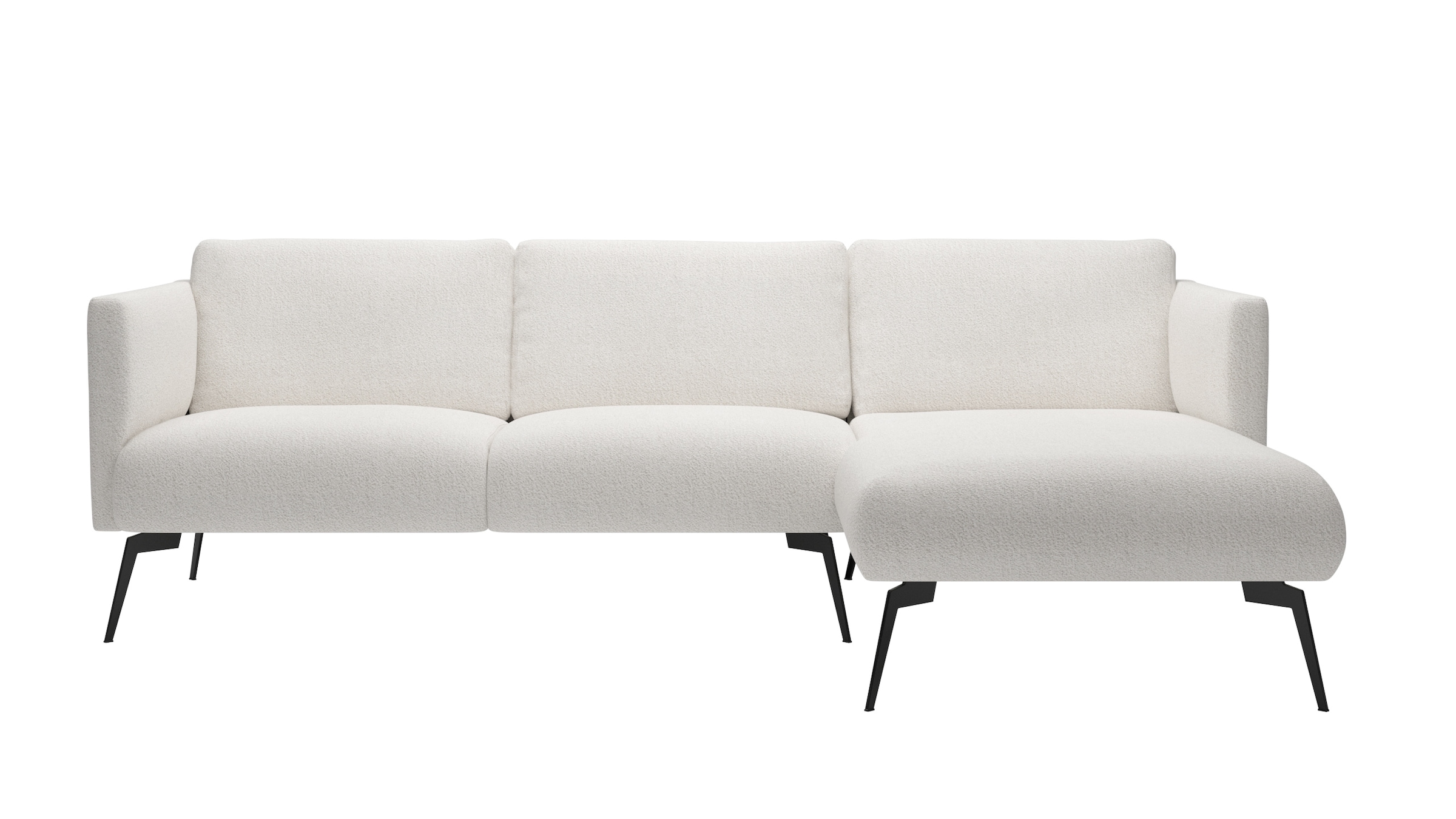 andas Ecksofa "Horna, L-Form,", mit schwarzen Metallbeinen günstig online kaufen