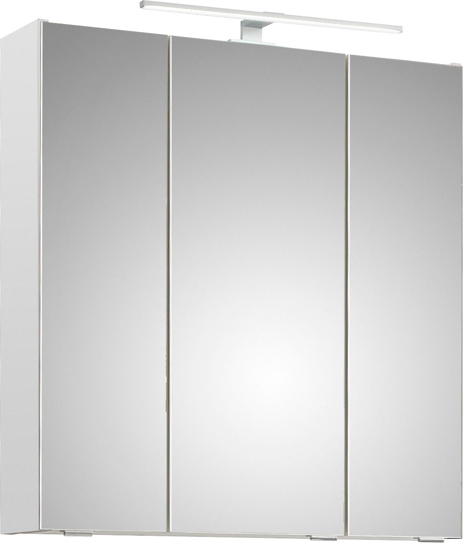 Saphir Badmöbel-Set »Quickset 2-teilig, Waschbeckenunterschrank mit LED-Spiegelschrank«, (4 St.), Waschplatz 65 cm breit, inkl. Türdämpfer, 5 Türen, ohne Waschbecken
