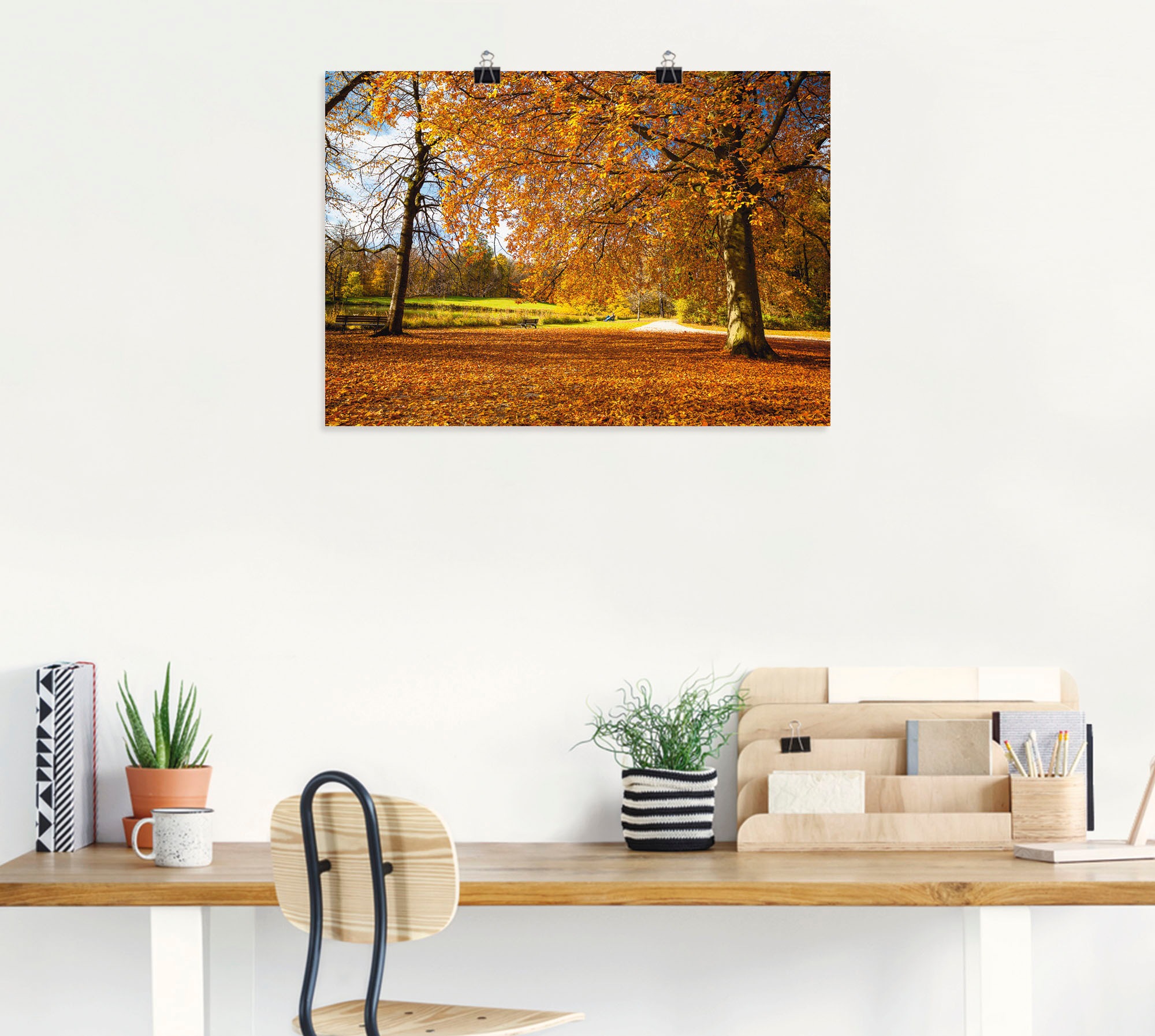 Artland Wandbild »Herbst bei Schlosses Nymphenburg«, Wiesen & Bäume, (1 St. günstig online kaufen