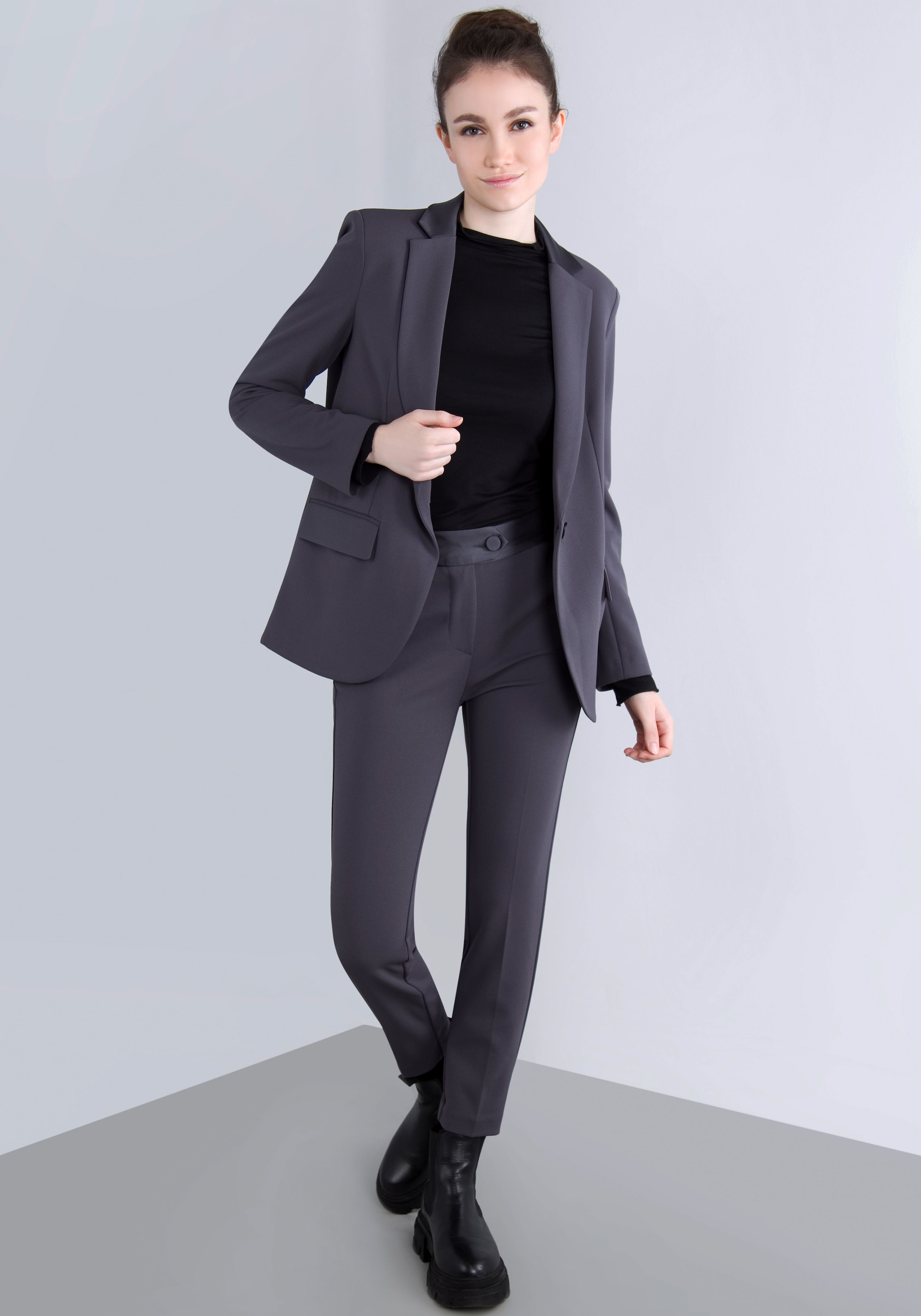 IMPERIAL Longblazer, mit Satindetails und Stretch