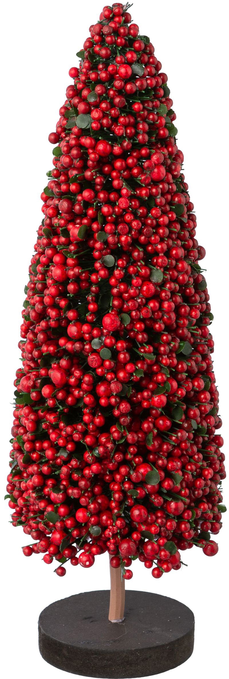 Creativ deco Dekobaum »Weihnachtsdeko«, Raten Perlen Holzbase, mit cm Höhe dekoriert, hochwertiger kaufen auf auf 30
