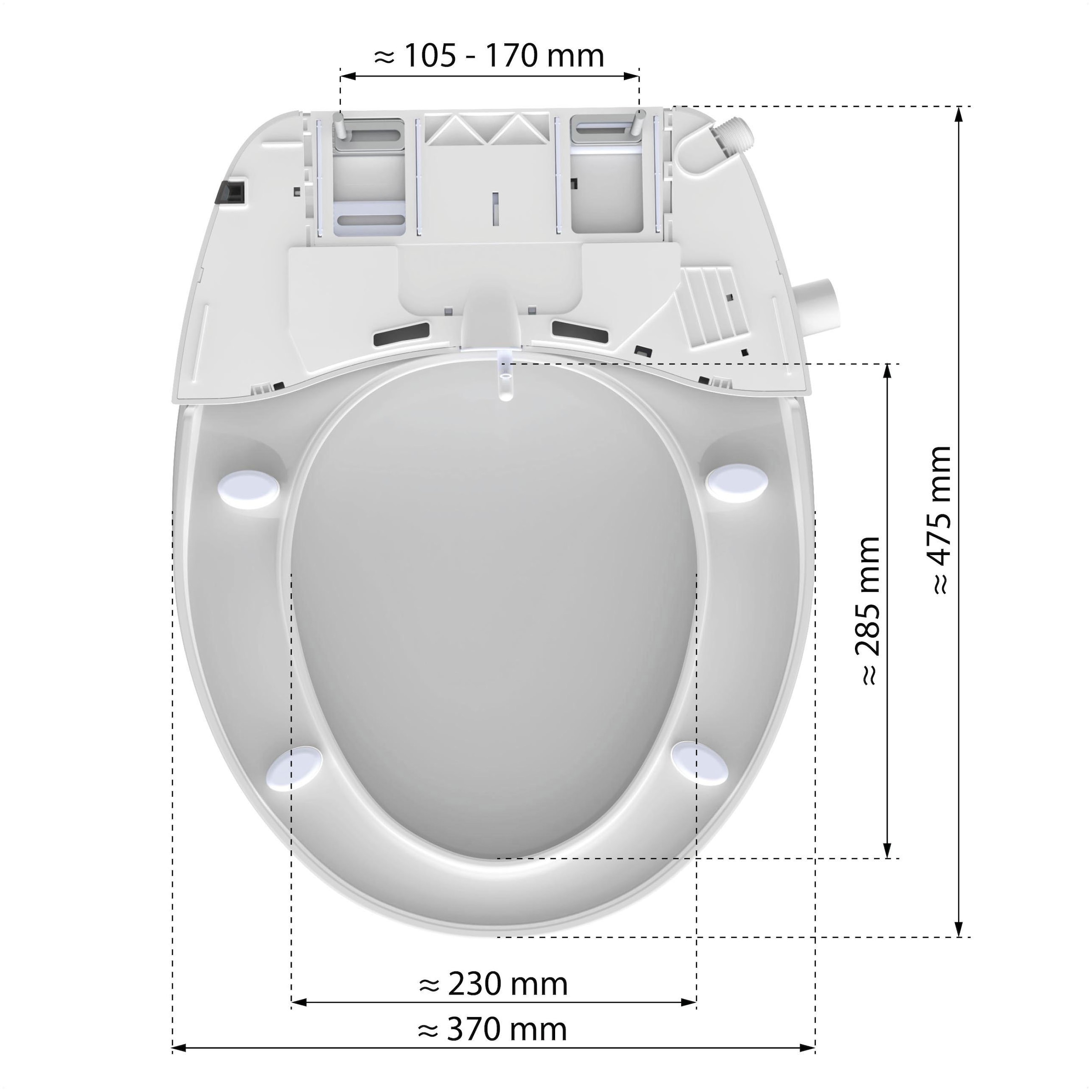 Eisl Dusch-WC-Sitz »Bidet Einsatz«, Absenkautomatik, Schnellverschluss