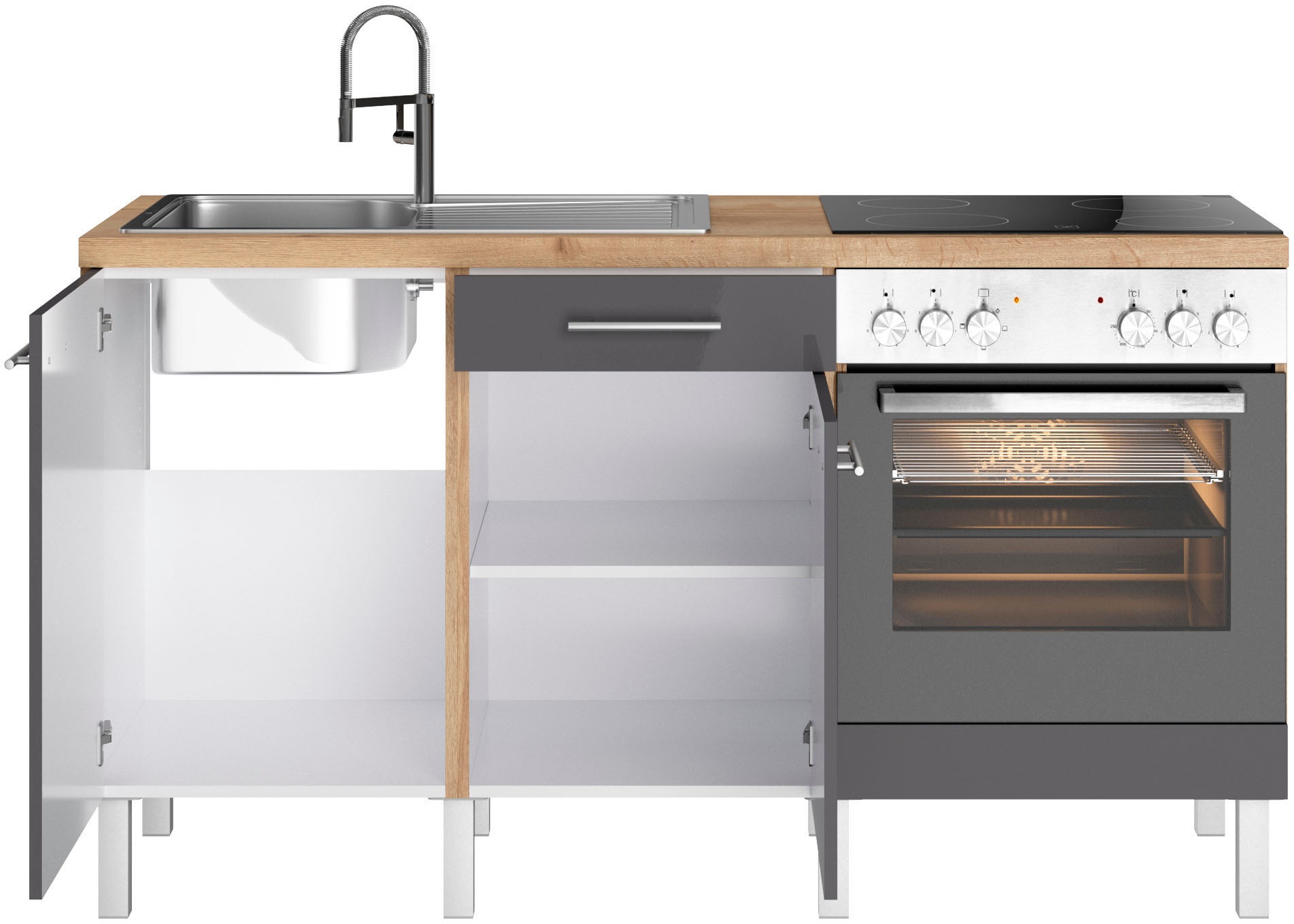 OPTIFIT Küche »Lilly«, Breite 160 cm, wahlweise mit E-Geräten