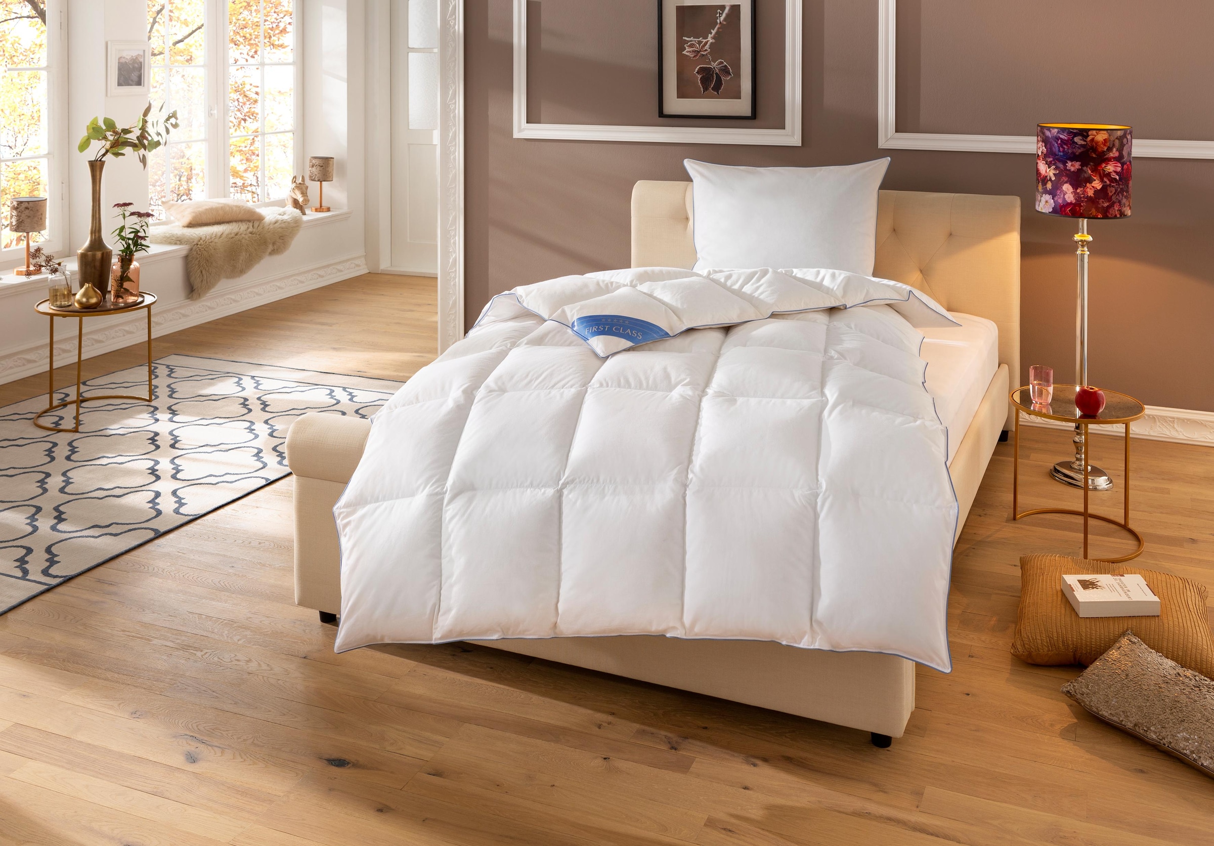 Hanse by RIBECO Daunenbettdecke + Federkissen »Lina«, (Spar-Set), Spitzenqualität zum Superpreis